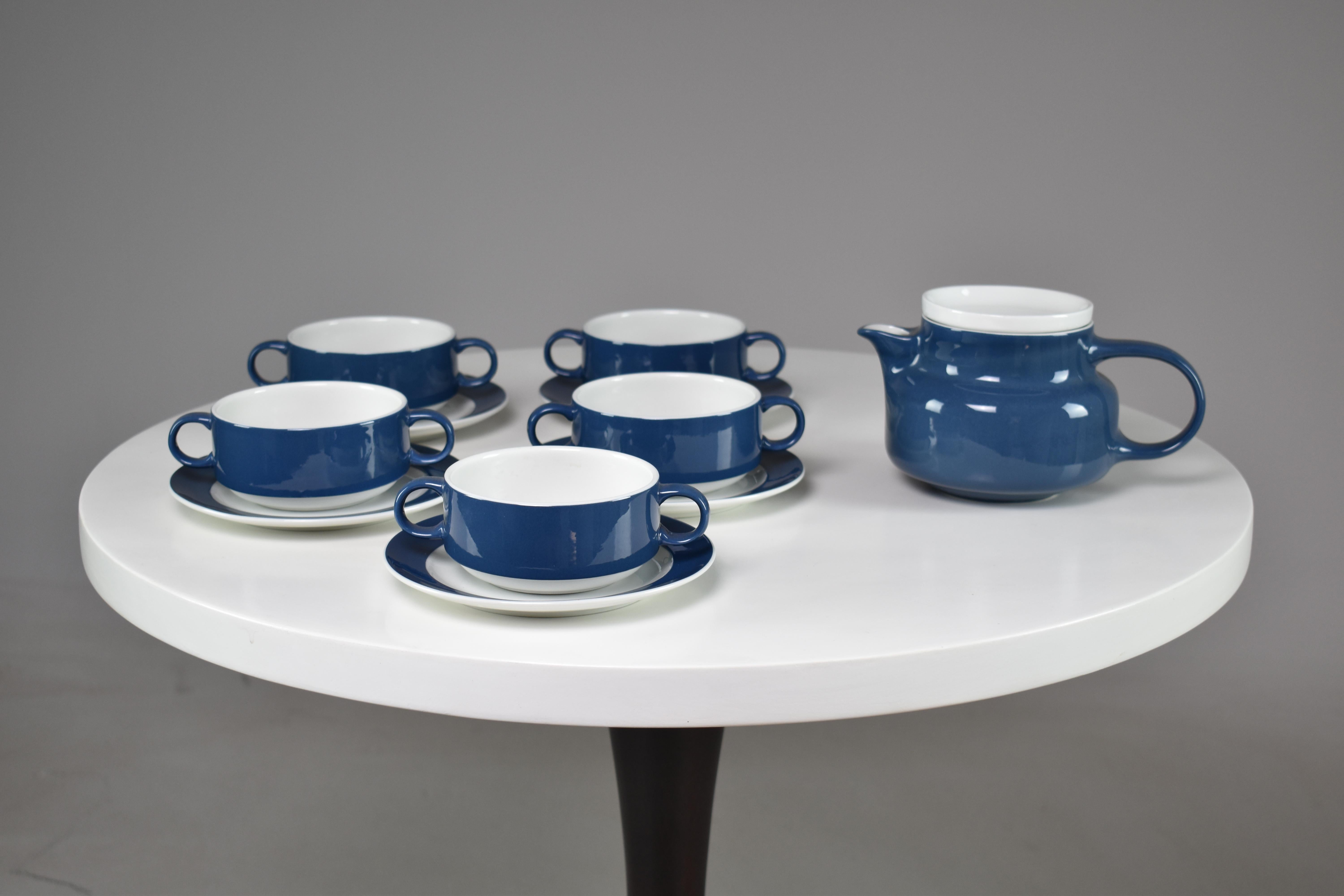 Mid-Century Modern 1970's Rare Italian Ceramic Tea and Coffee Service by Richard Ginori