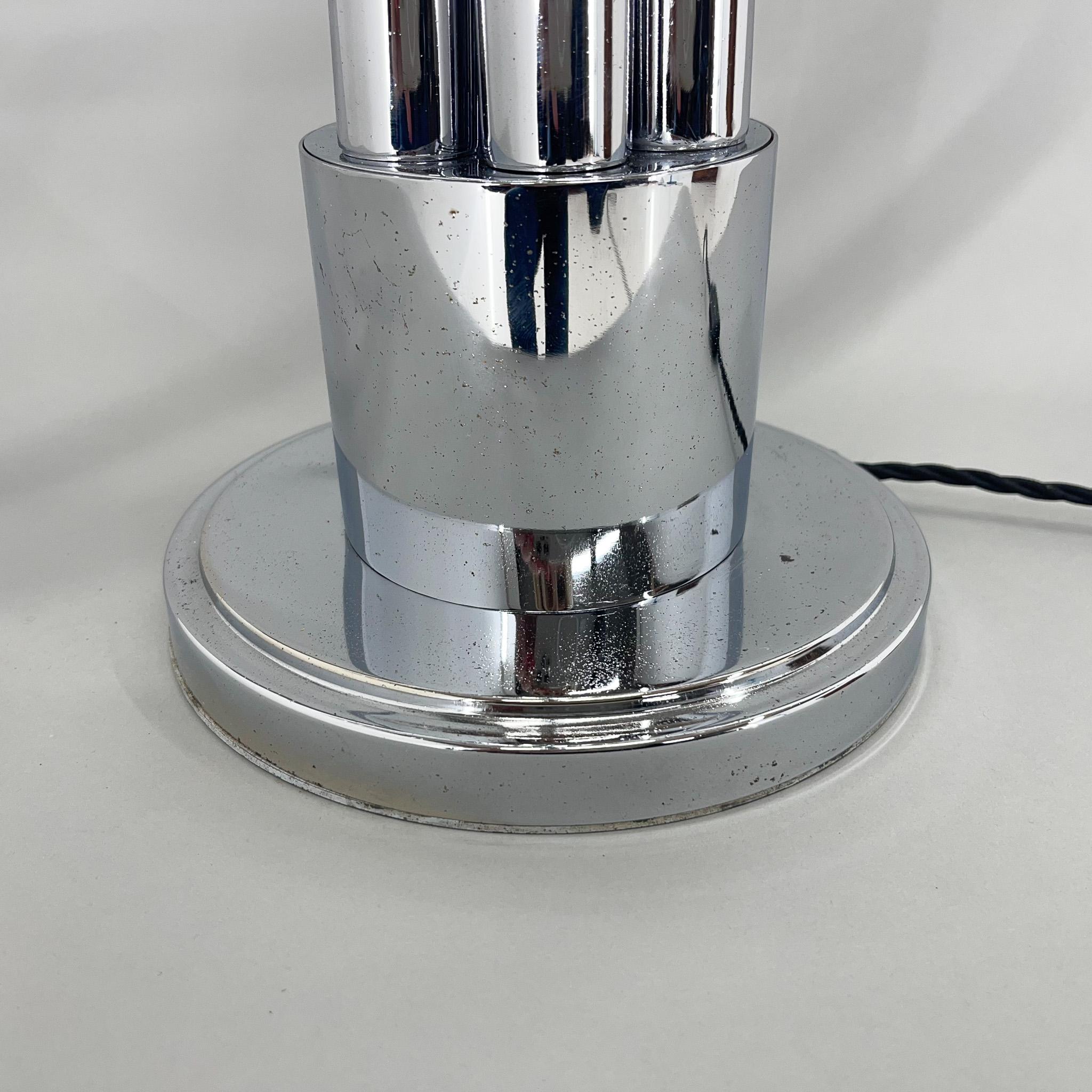 1970's Rare Italian Chrome Space Age Table Lamp by Stilux Milano For Sale 5