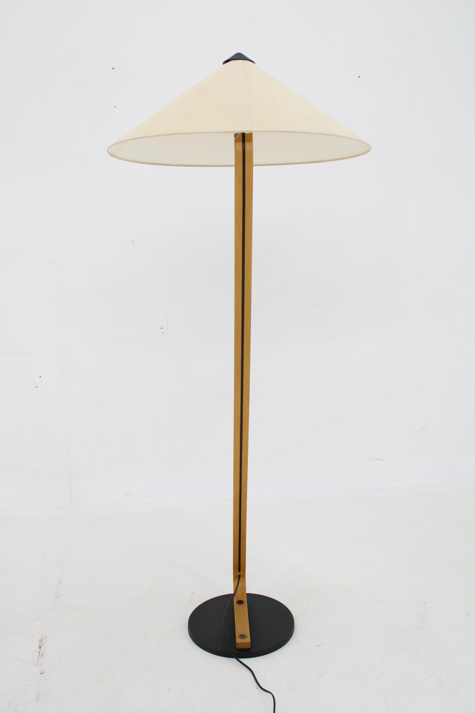Mid-Century Modern 1970s Rare Mads Caprani Bentwood Floor Lamp, Denmark  For Sale