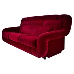 1970s Rare Mid Century Three-Seat Sofa, Italy 1970s Rare Mid Century Three-Seat Sofa, Italy