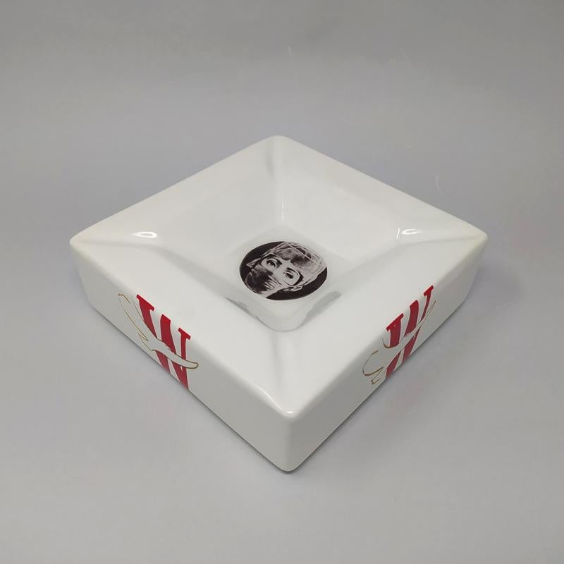 1970s Rare Porcelain Ashtray or Vide Poche by Piero Fornasetti In Good Condition For Sale In Milano, IT