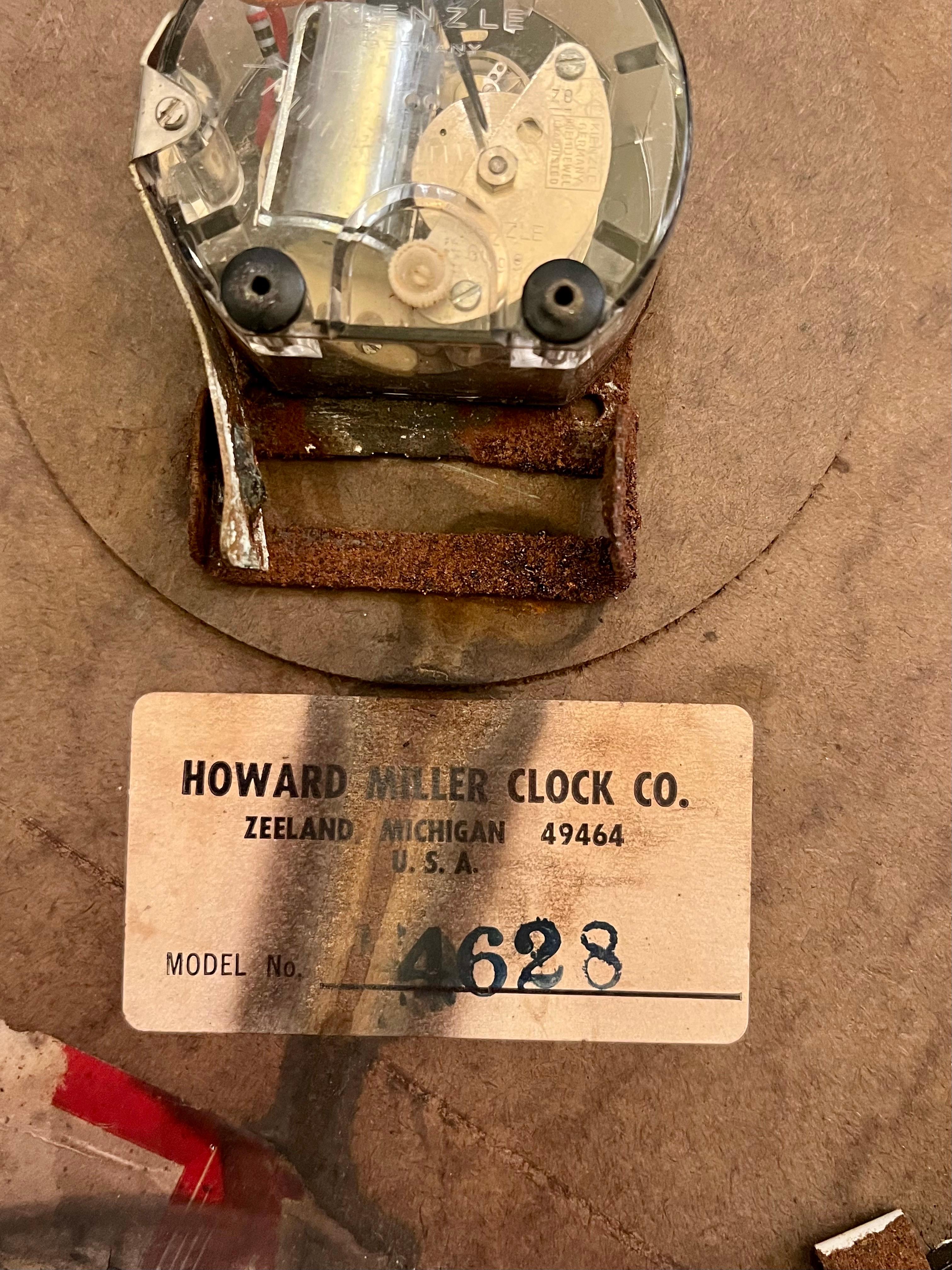 Post-Modern 1970s Rare Postmodern Designed by Nathan Horwitt Wall Clock by Howard Miller