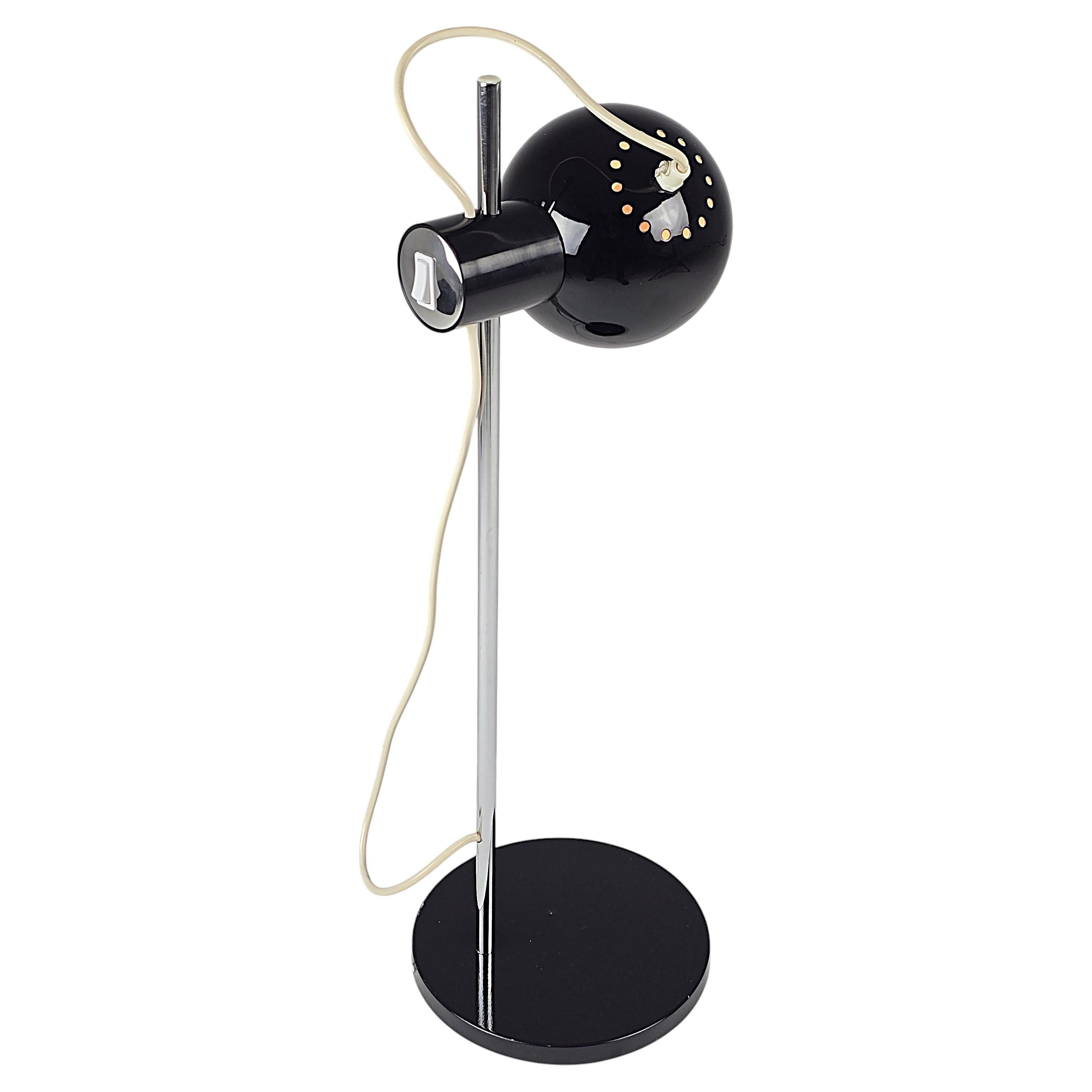 1970s Rare Reggiani Magnetic Eyeball Table Lamp , Italy For Sale