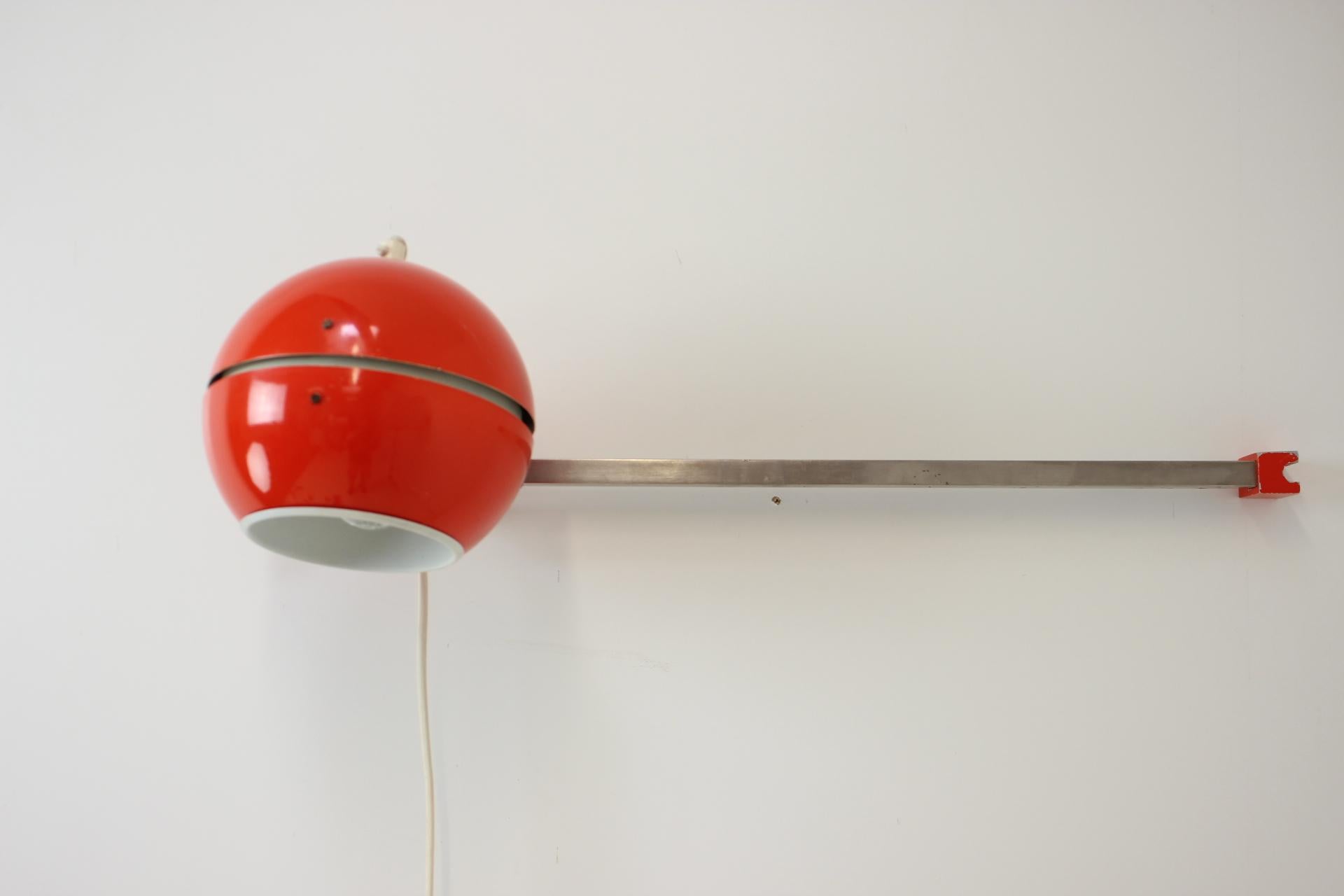 Mid-Century Modern 1970s Rare Space Age Wall Lamp For Sale