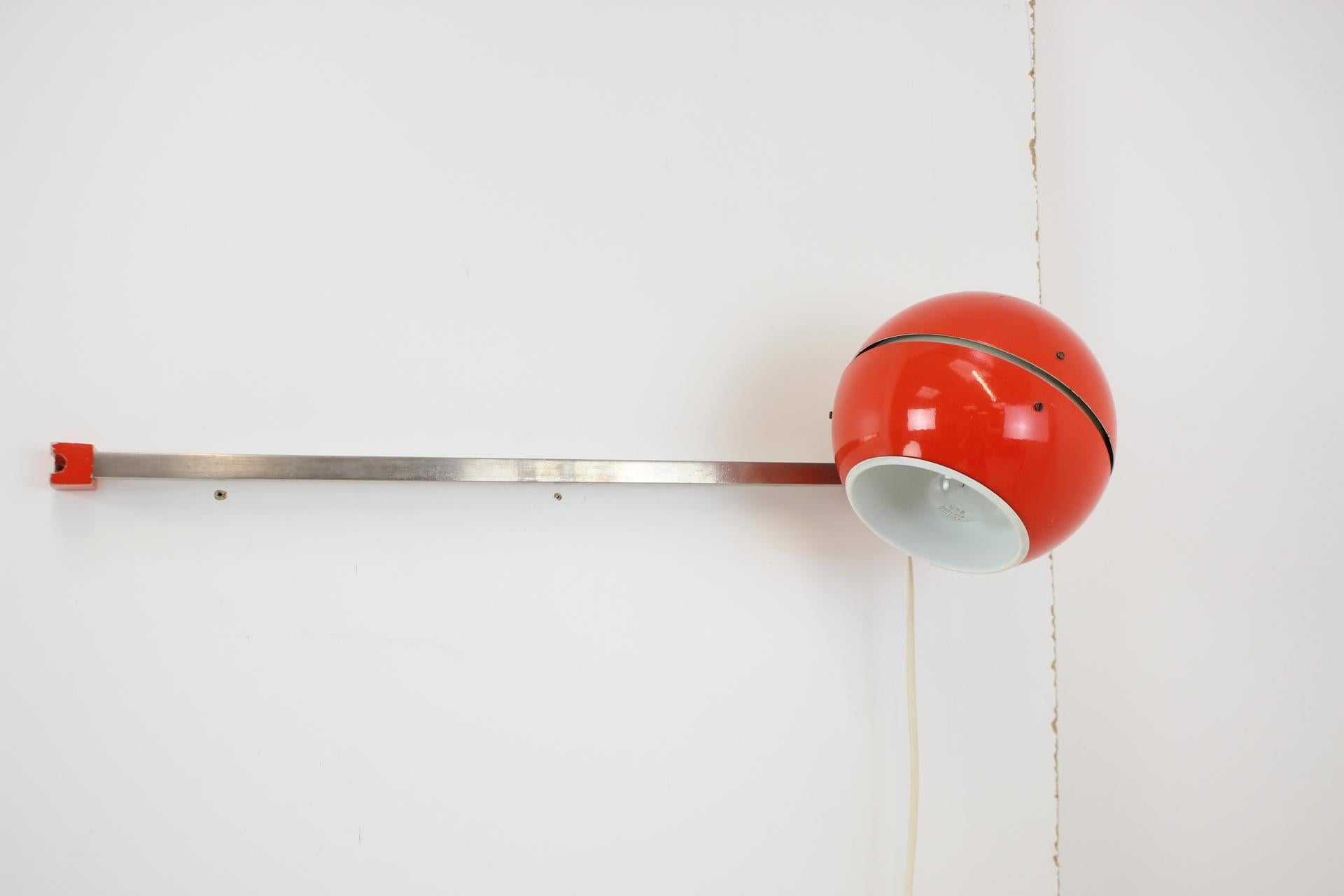 Hungarian 1970s Rare Space Age Wall Lamp For Sale