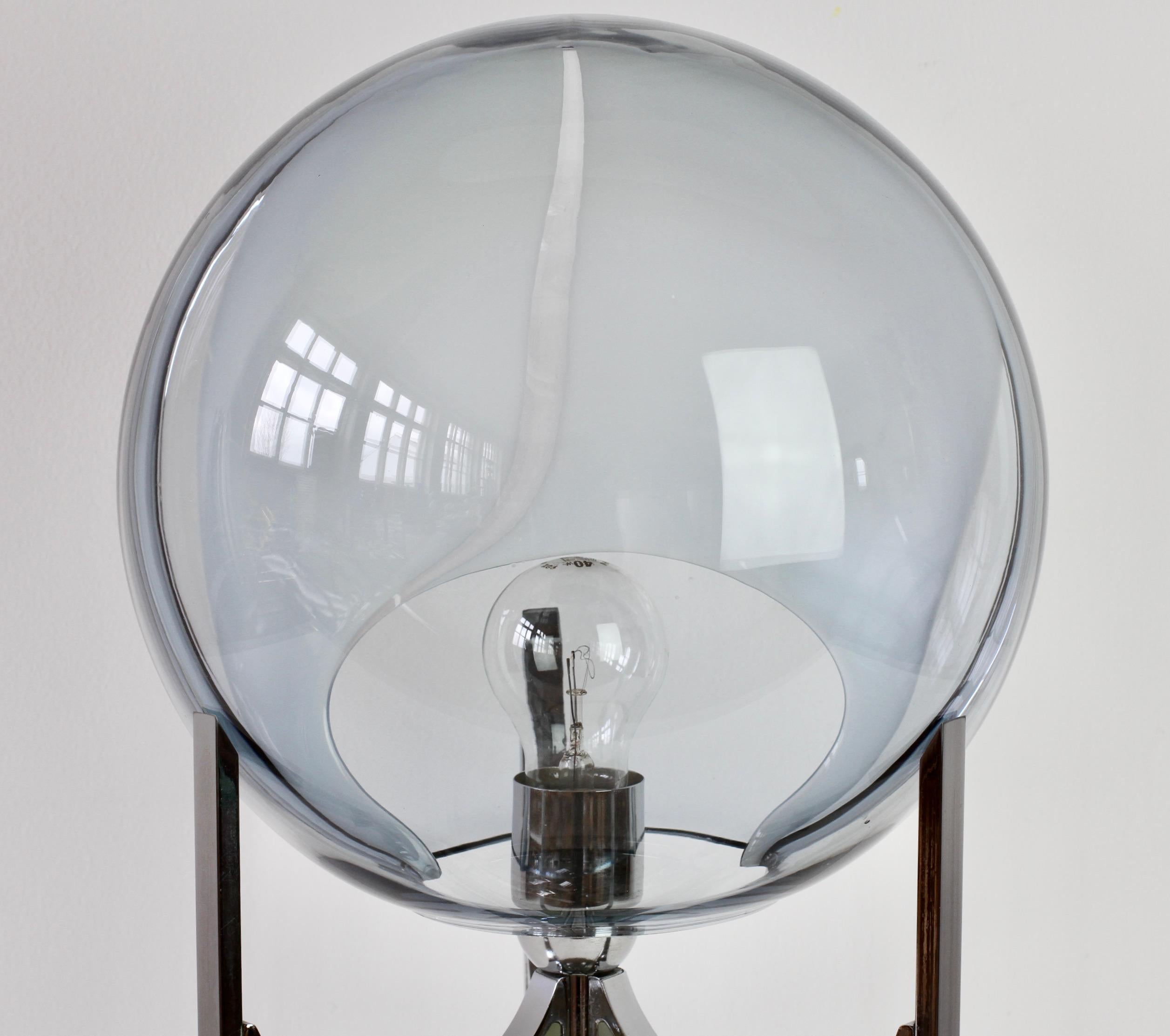 1970s Rare Toni Zuccheri 'attr.' Large Italian Membrane Murano Glass Table Lamp For Sale 12