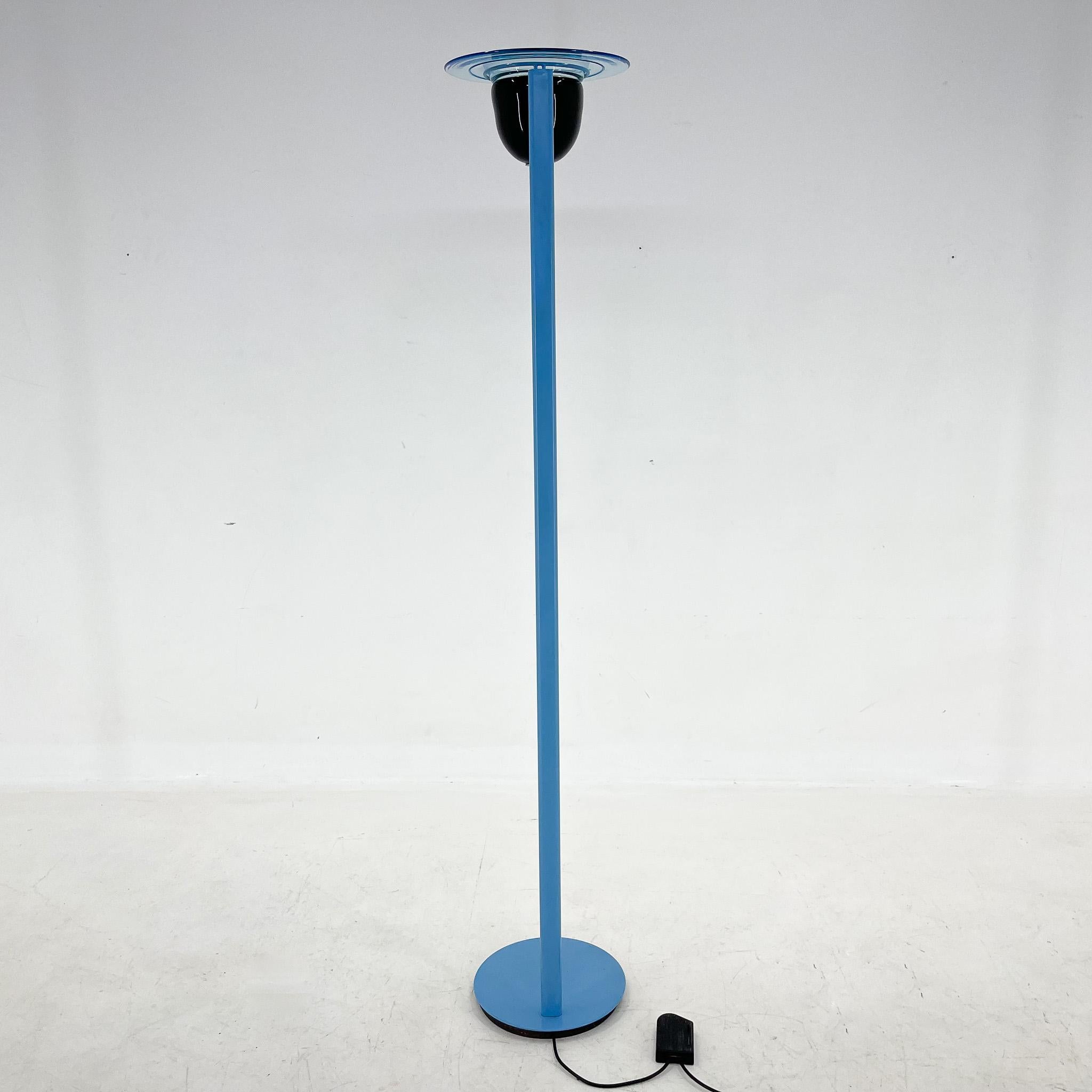 1970's Rare Vetri Murano Glass & Metal Floor Lamp, Italy For Sale 3