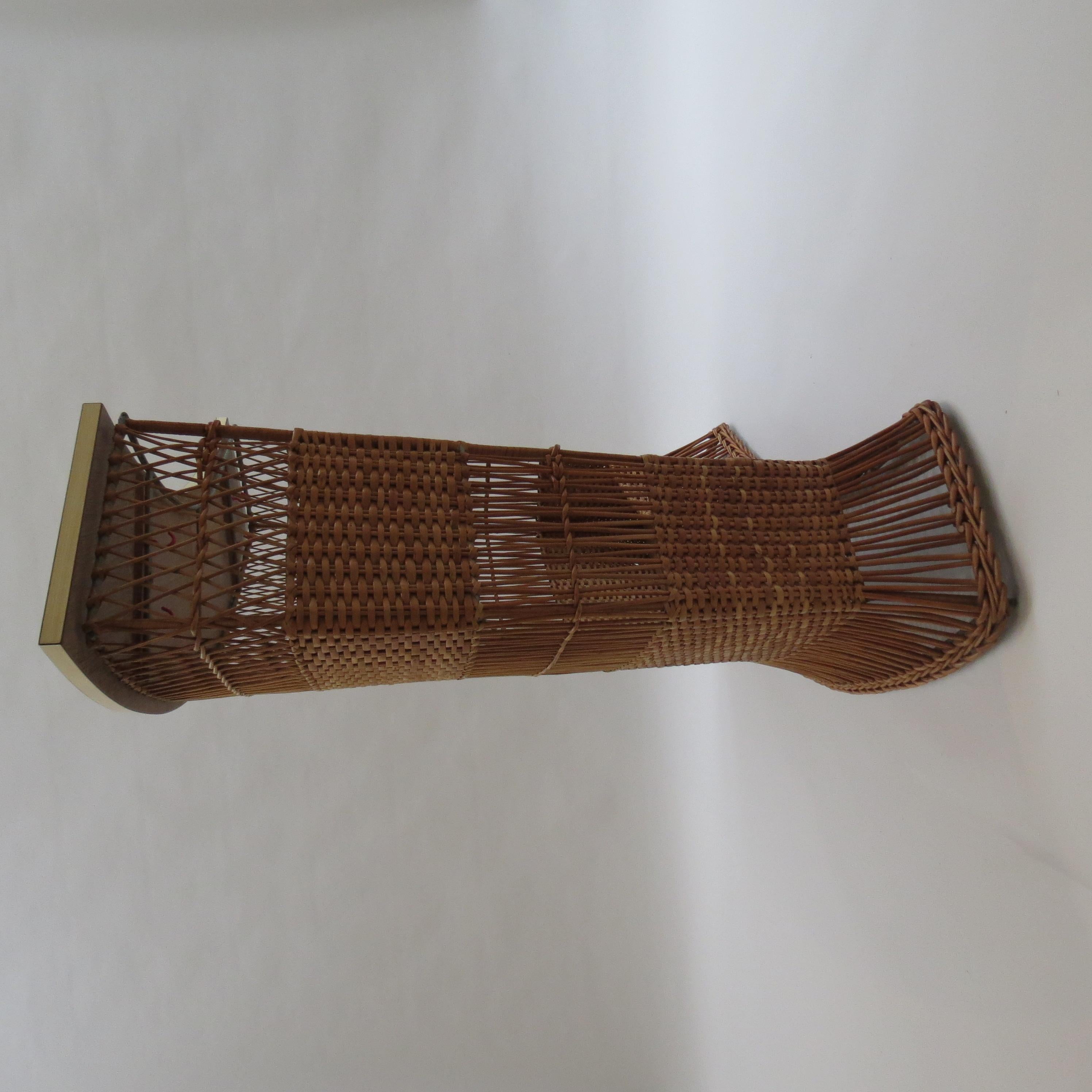 Barra independiente Boho de ratán de los años 70 siglo XX en venta