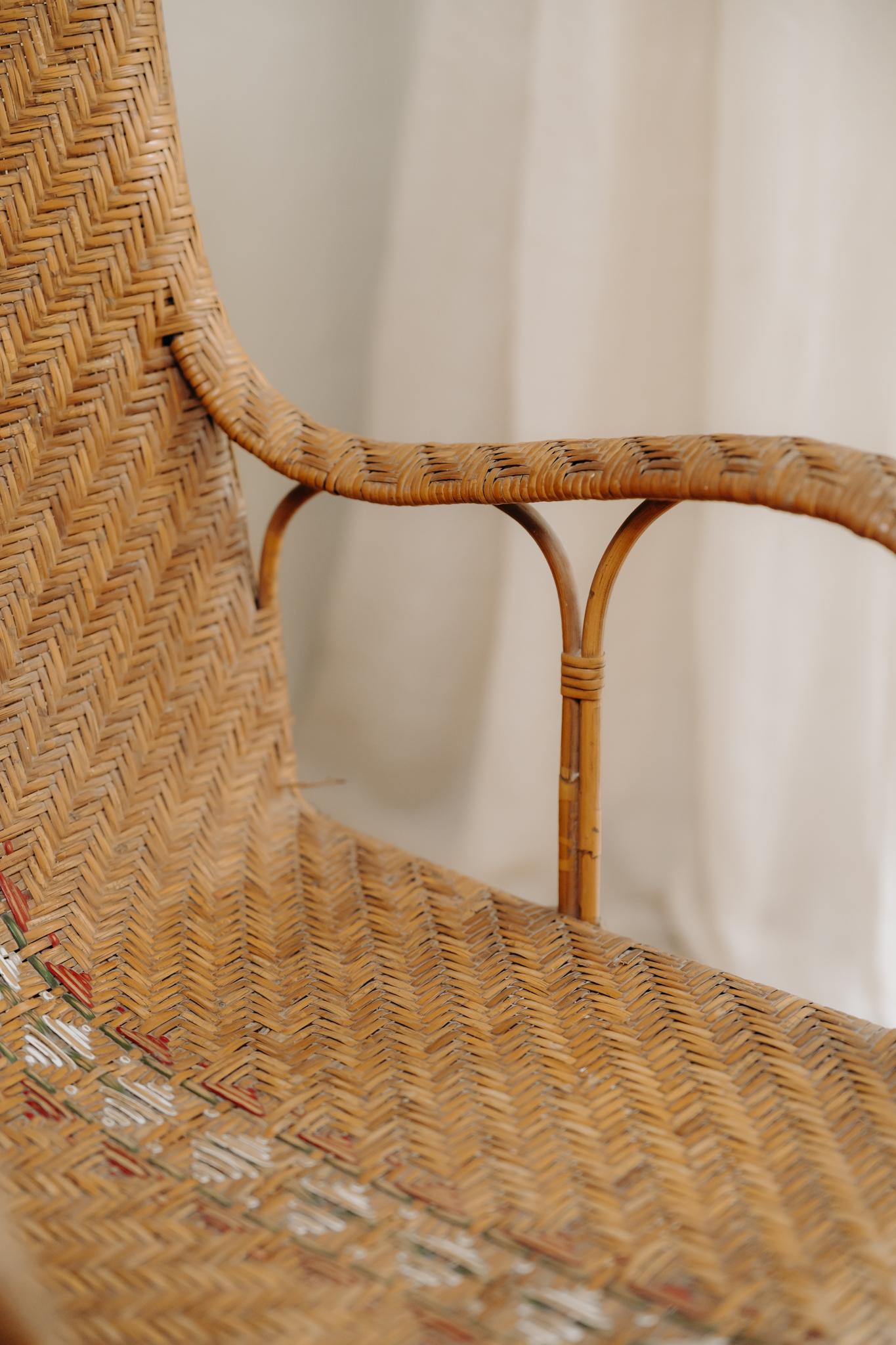 Chaises en rotin des années 1970 en vente 5