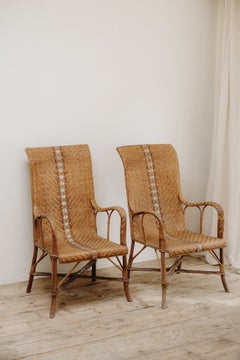 Chaises en rotin des années 1970