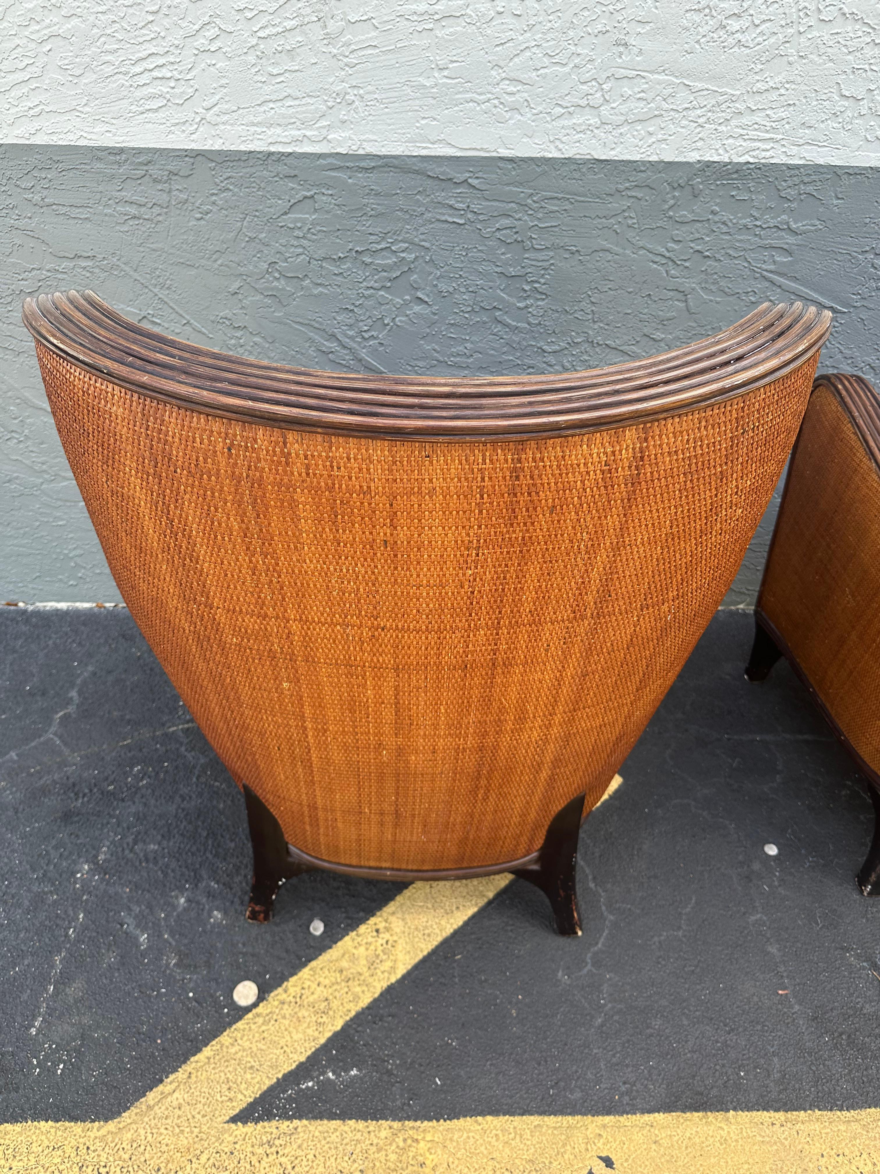 Sedie ad ala curve scultoree in pelle di Ralph Lauren degli anni '70, Set di 2 in vendita 6
