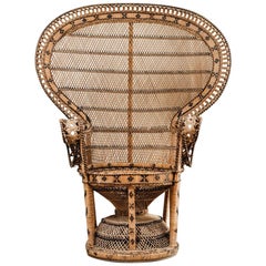 1970s Rattan Peacock Chair