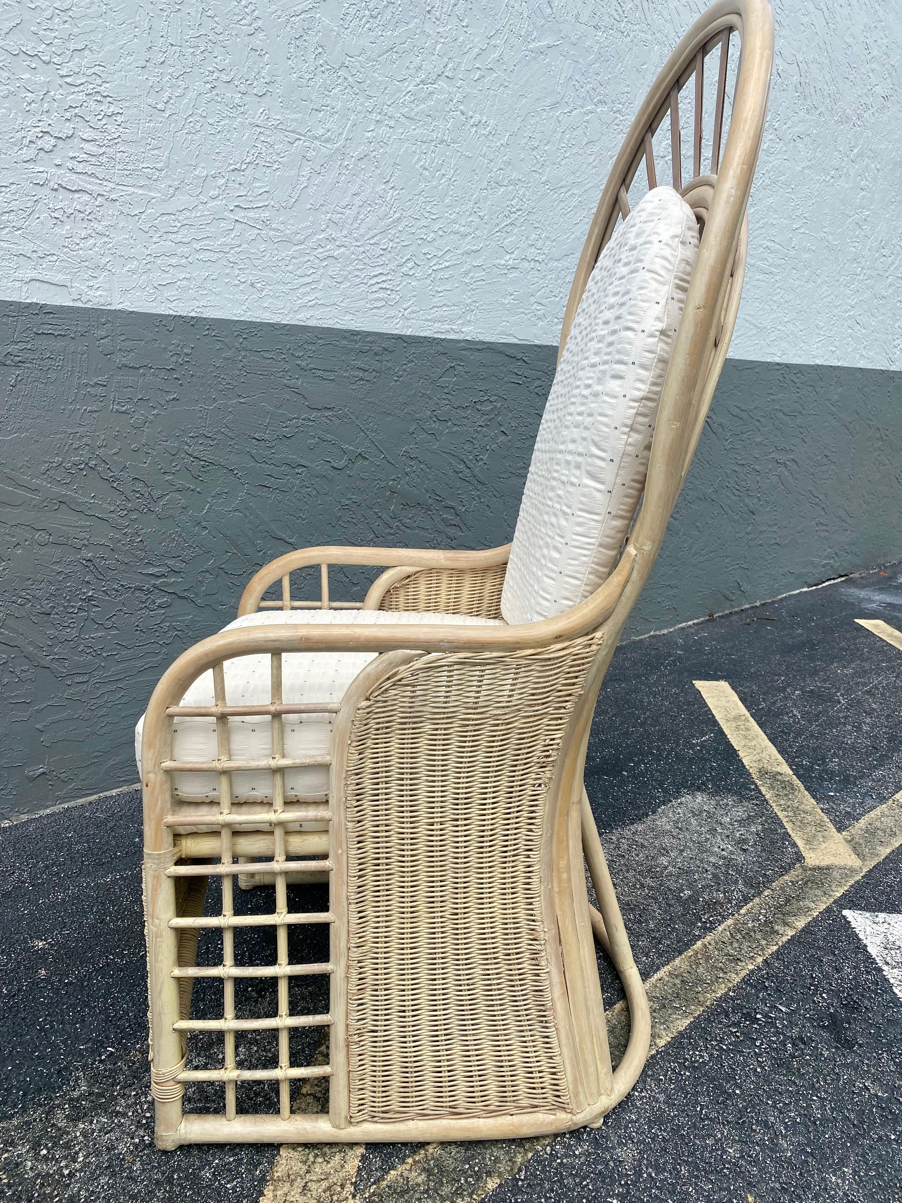 Philippine 1970s Rattan Sculptural Peacock Chairs, Set of 2 For Sale