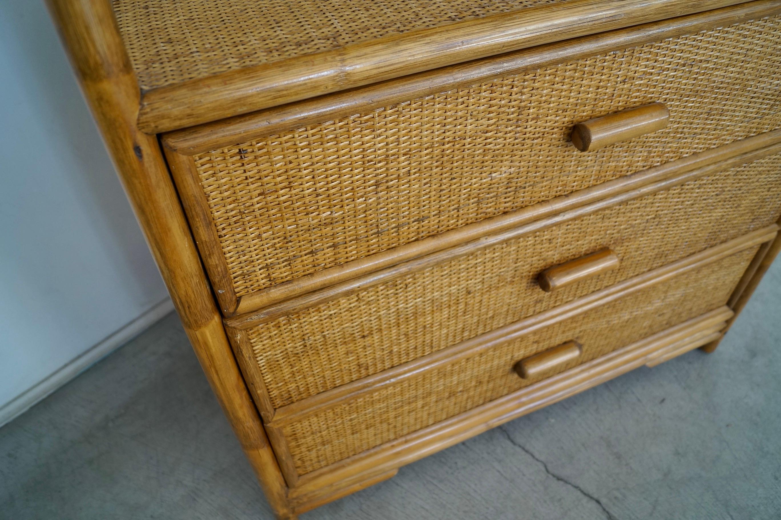 1970s Rattan Shelving Unit / Etagere  For Sale 8