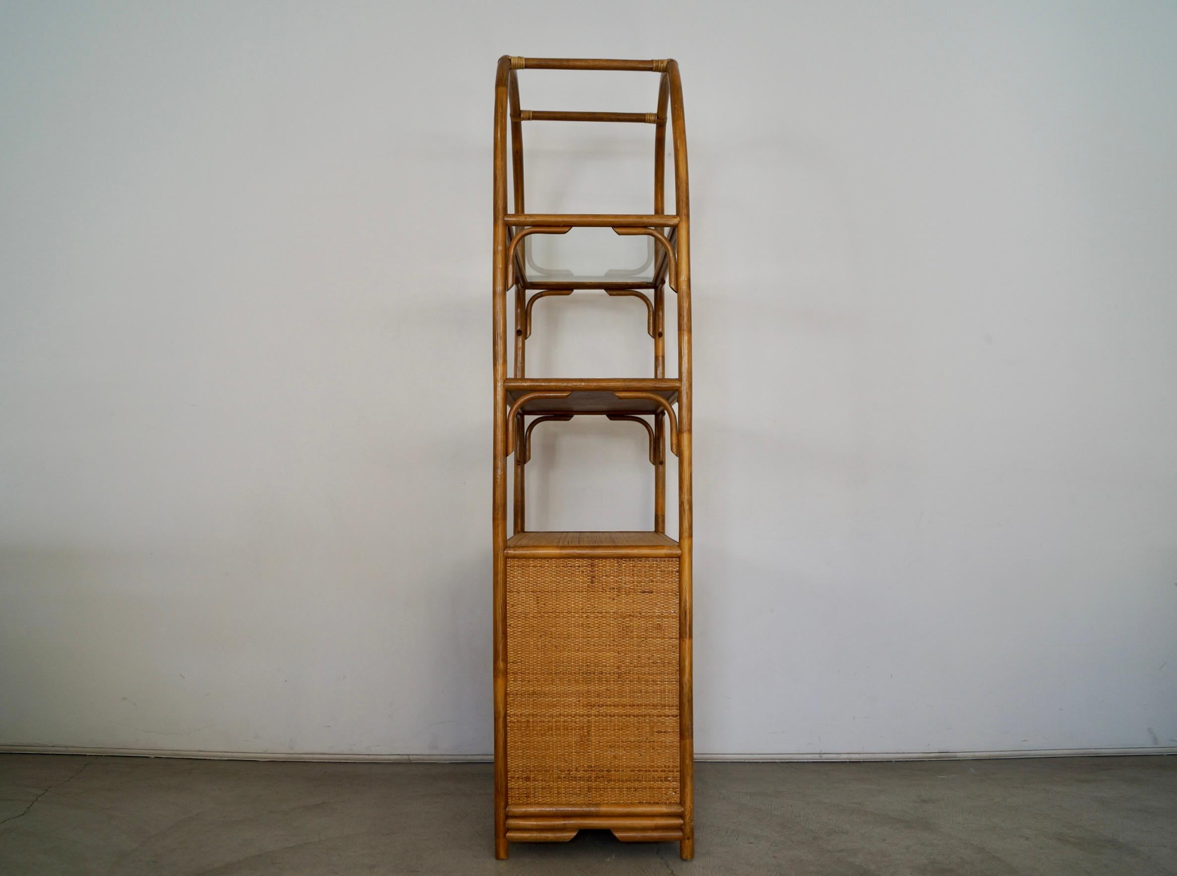 Rattan-Regal / Etagere aus den 1970er Jahren 2