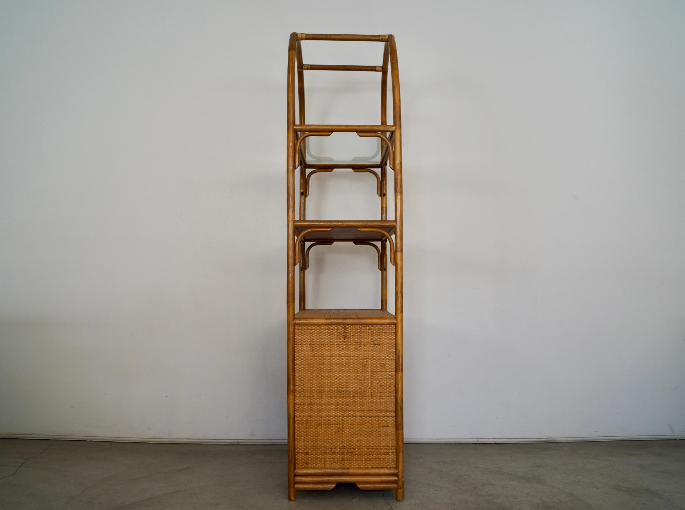 1970s Rattan Shelving Unit / Etagere  For Sale 2