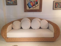1970s Rattan Sofa