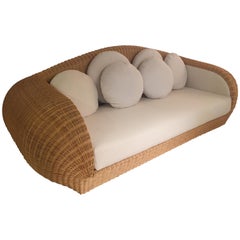 1970s Rattan Sofa