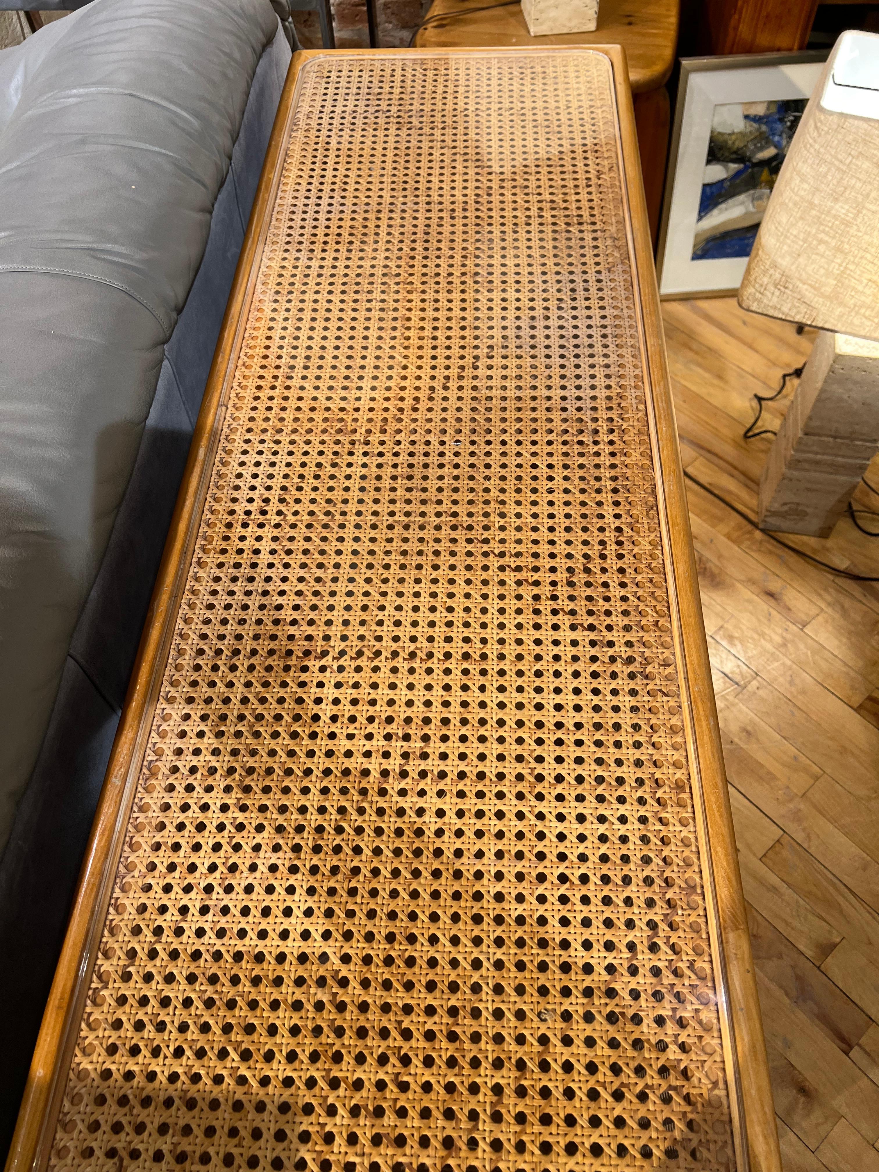 American 1970’s Rattan Table , two available For Sale