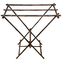 Vintage 1970s Rattan Tray Holder