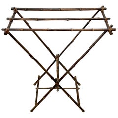 Vintage 1970s Rattan Tray Holder