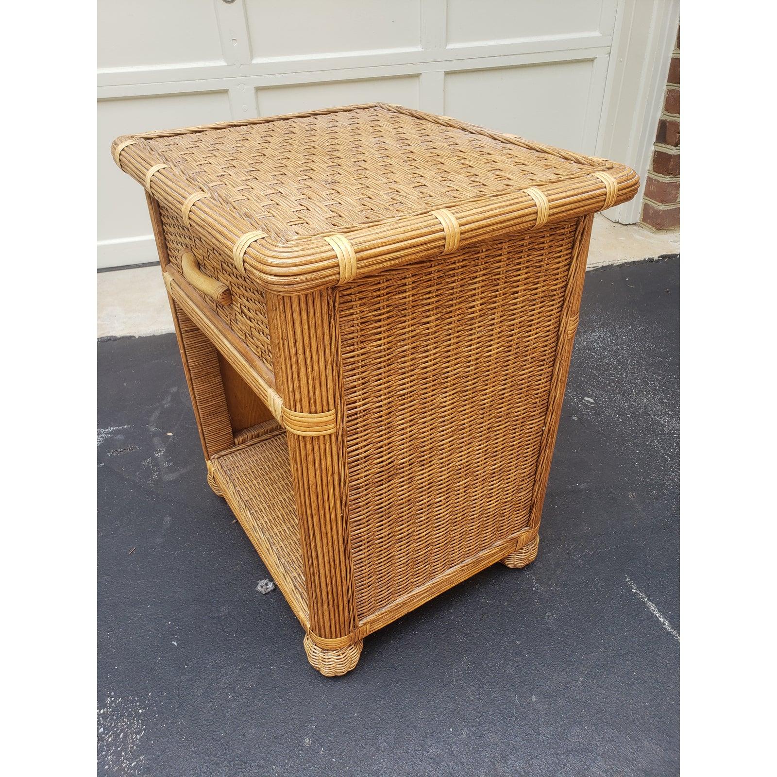 wicker rattan nightstands