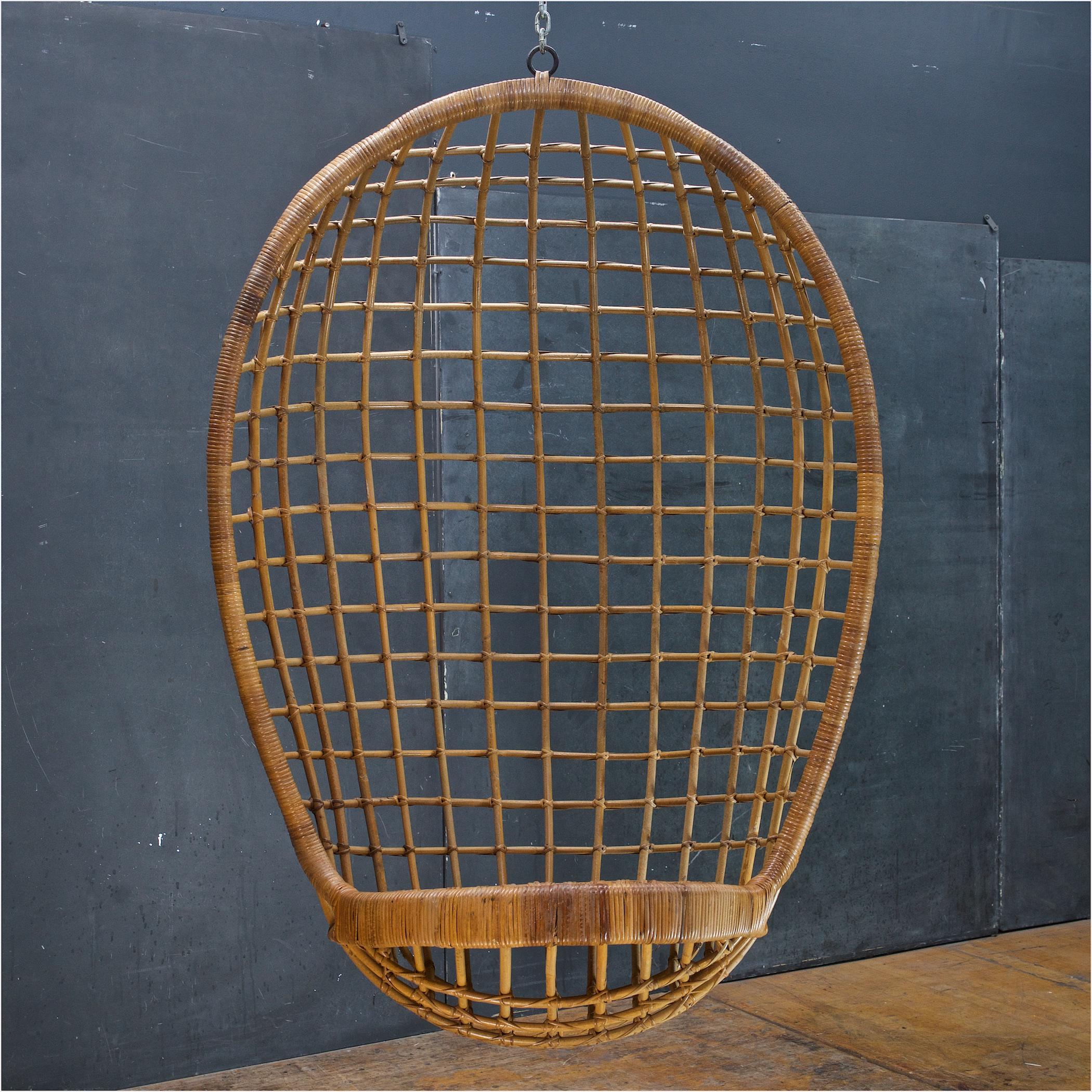 American 1970s Danny Ho Fong Rare Swinging Chair Mid-Century California Design Tropi-Cal