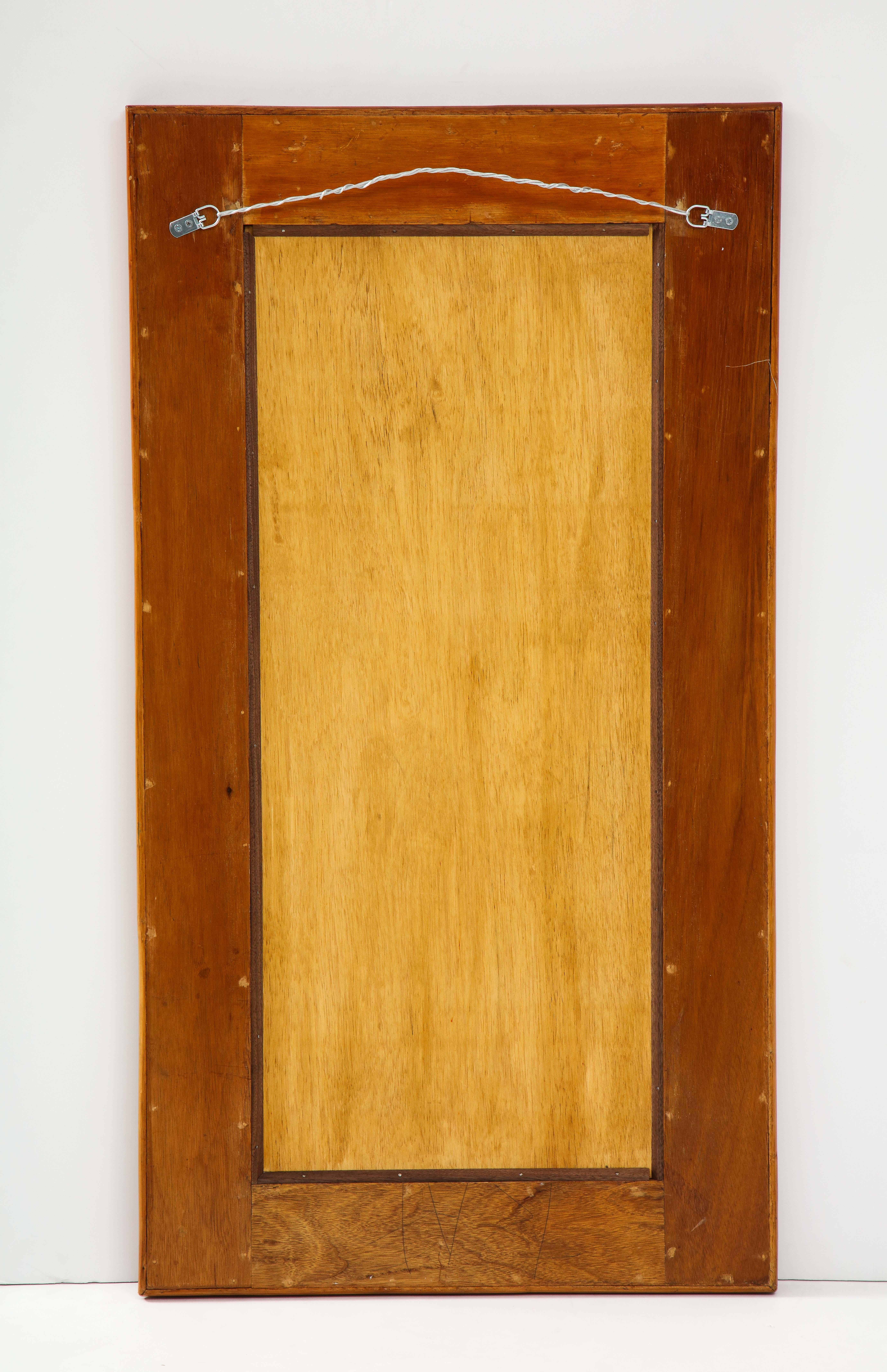 Late 20th Century 1970s Rectangular Handcrafted Bamboo Mirror