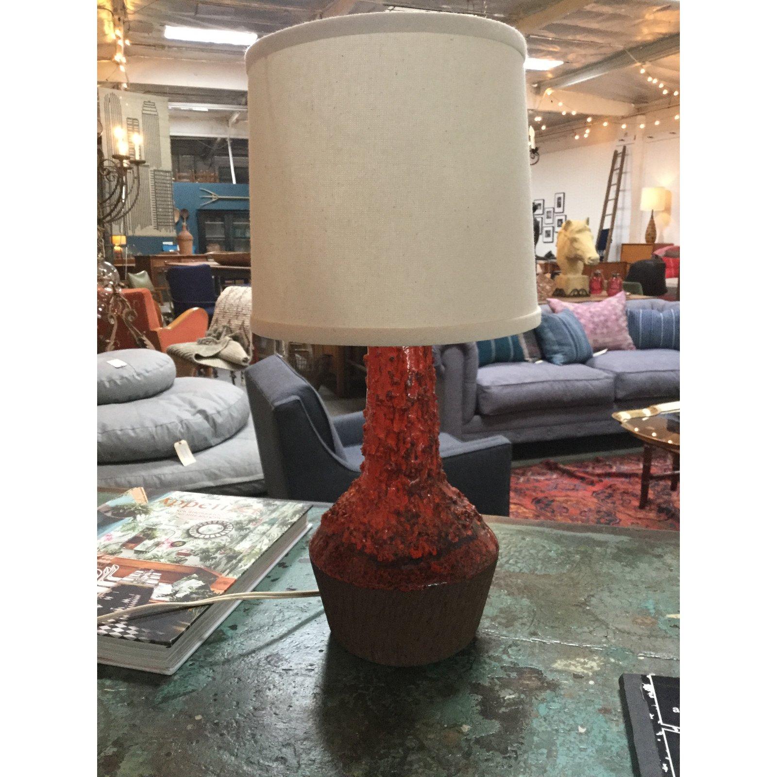Late 20th Century 1970s Red Danish Table Lamp