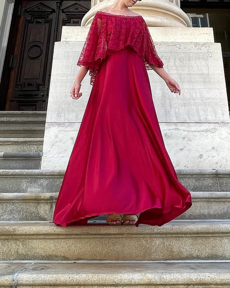 open lace back dress Period Drama Inspired Lace Collar Vintage Dress M