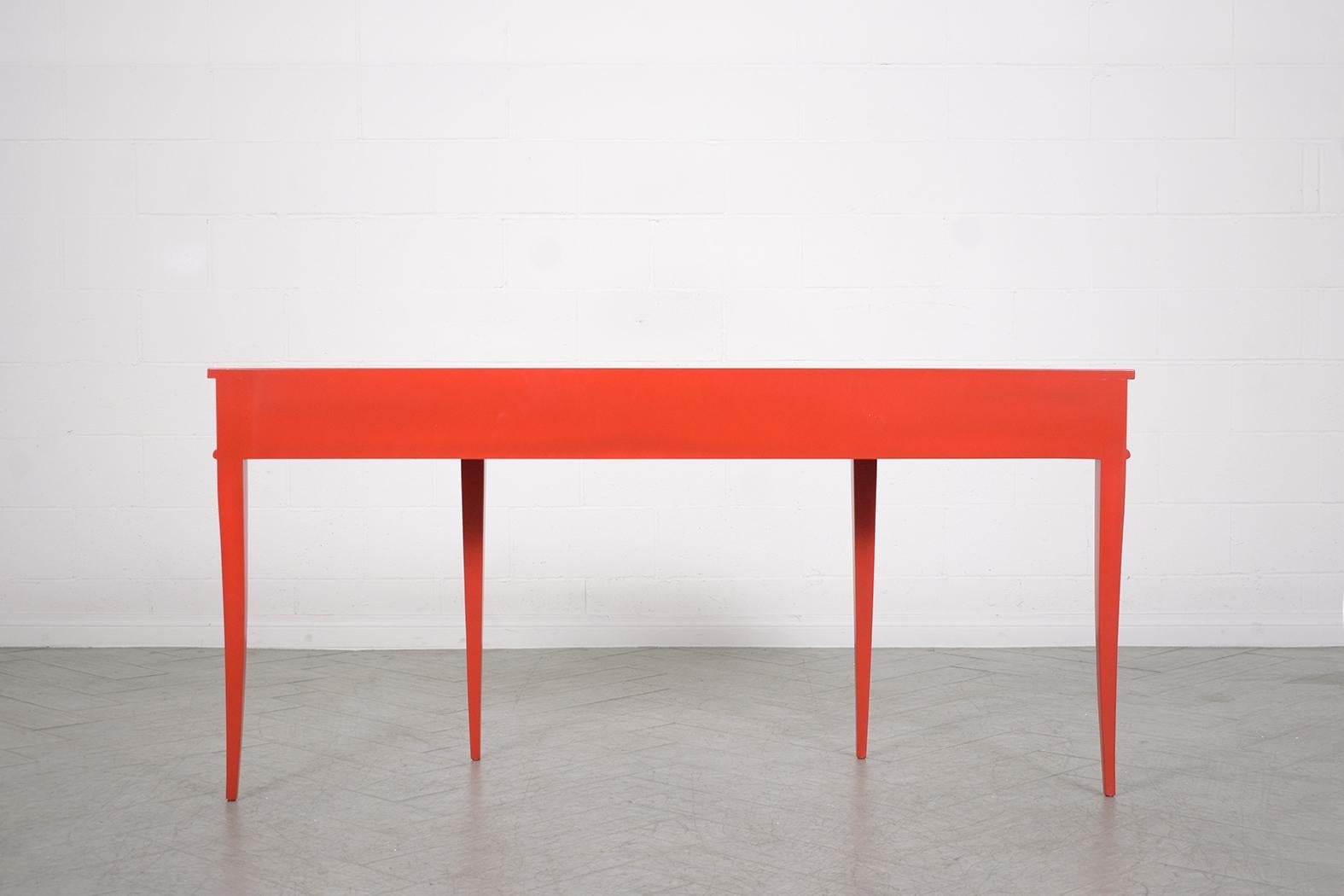 1970s Red Lacquer Console Table 5