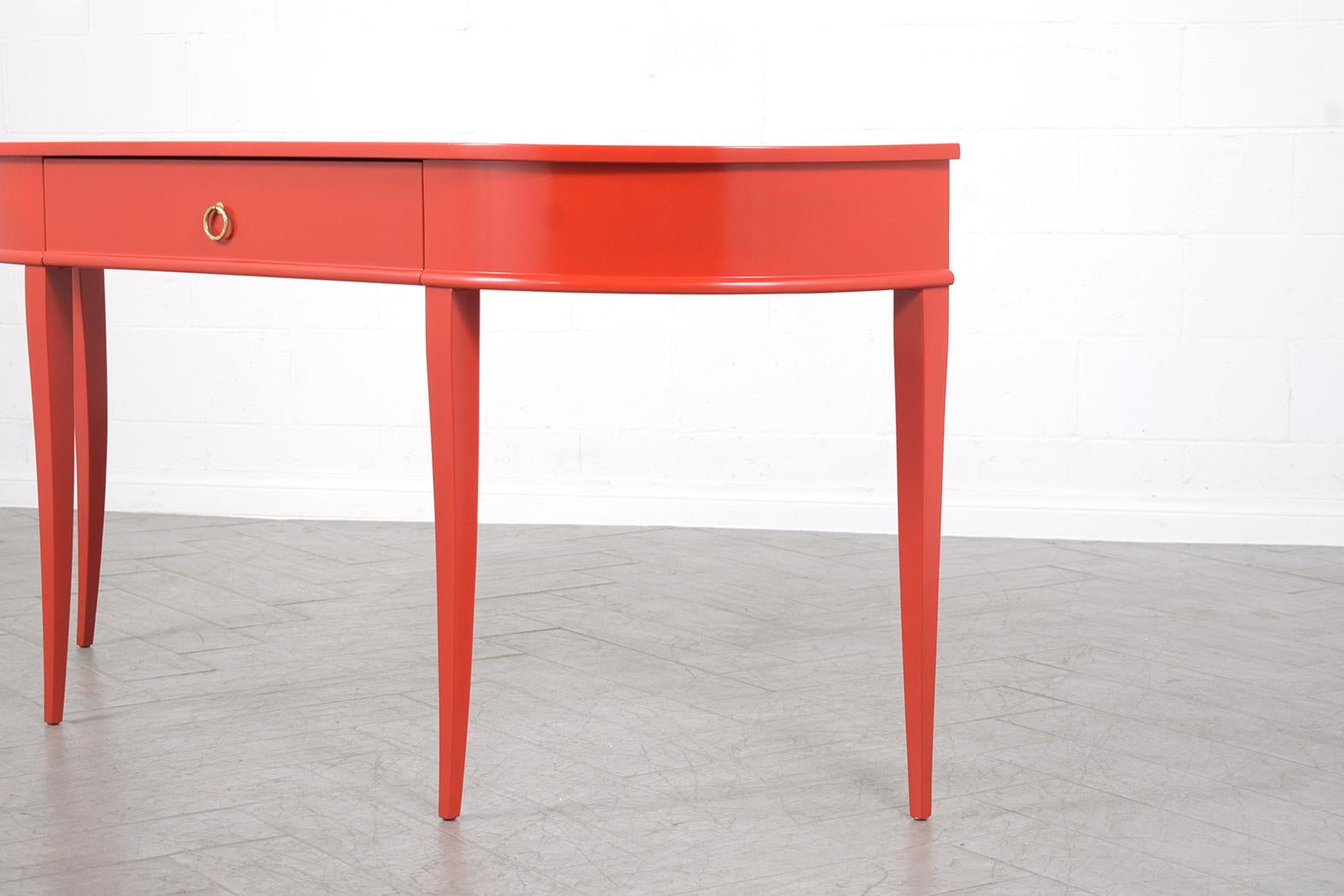 Late 20th Century 1970s Red Lacquer Console Table