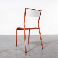 1970's Red Mullca Stacking Dining Chair, Set of Eight