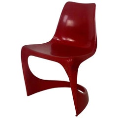 1970s Red Stacking Chair by Steen Ostergaard for Cado