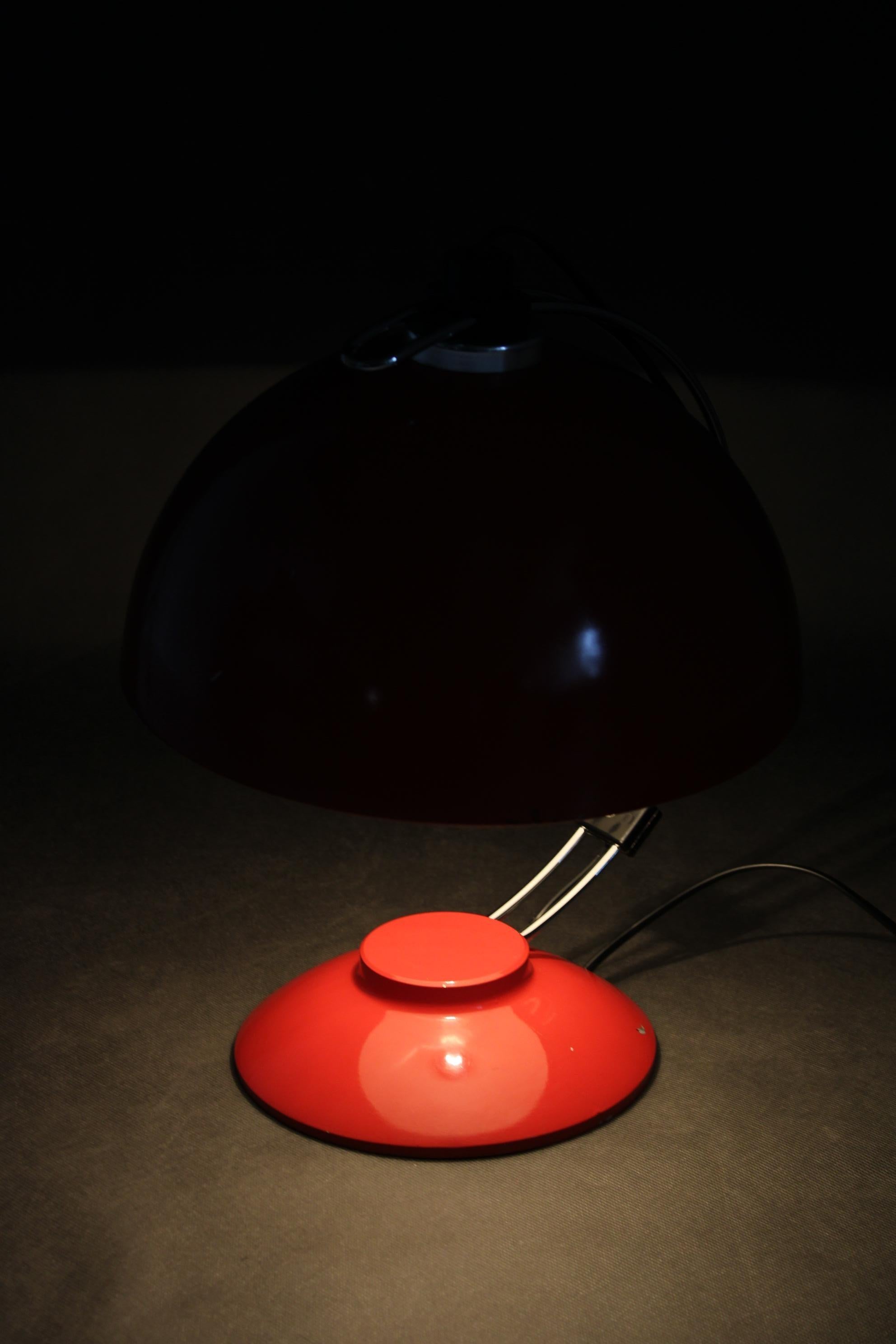 1970s Red Table Lamp For Sale 7
