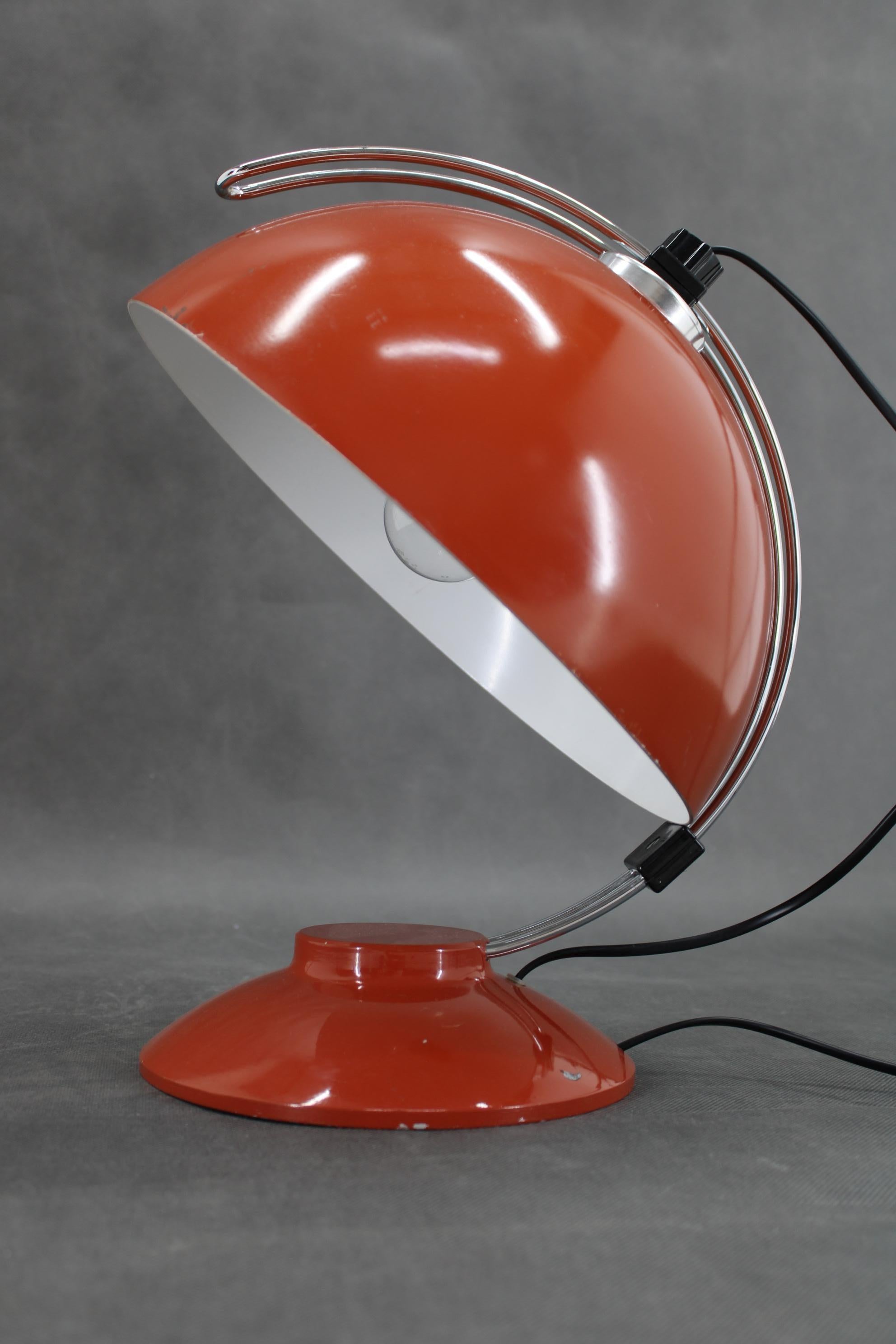 Late 20th Century 1970s Red Table Lamp For Sale