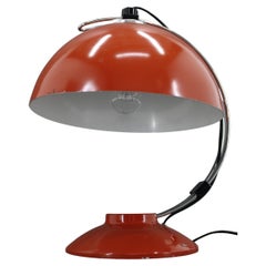 Vintage 1970s Red Table Lamp