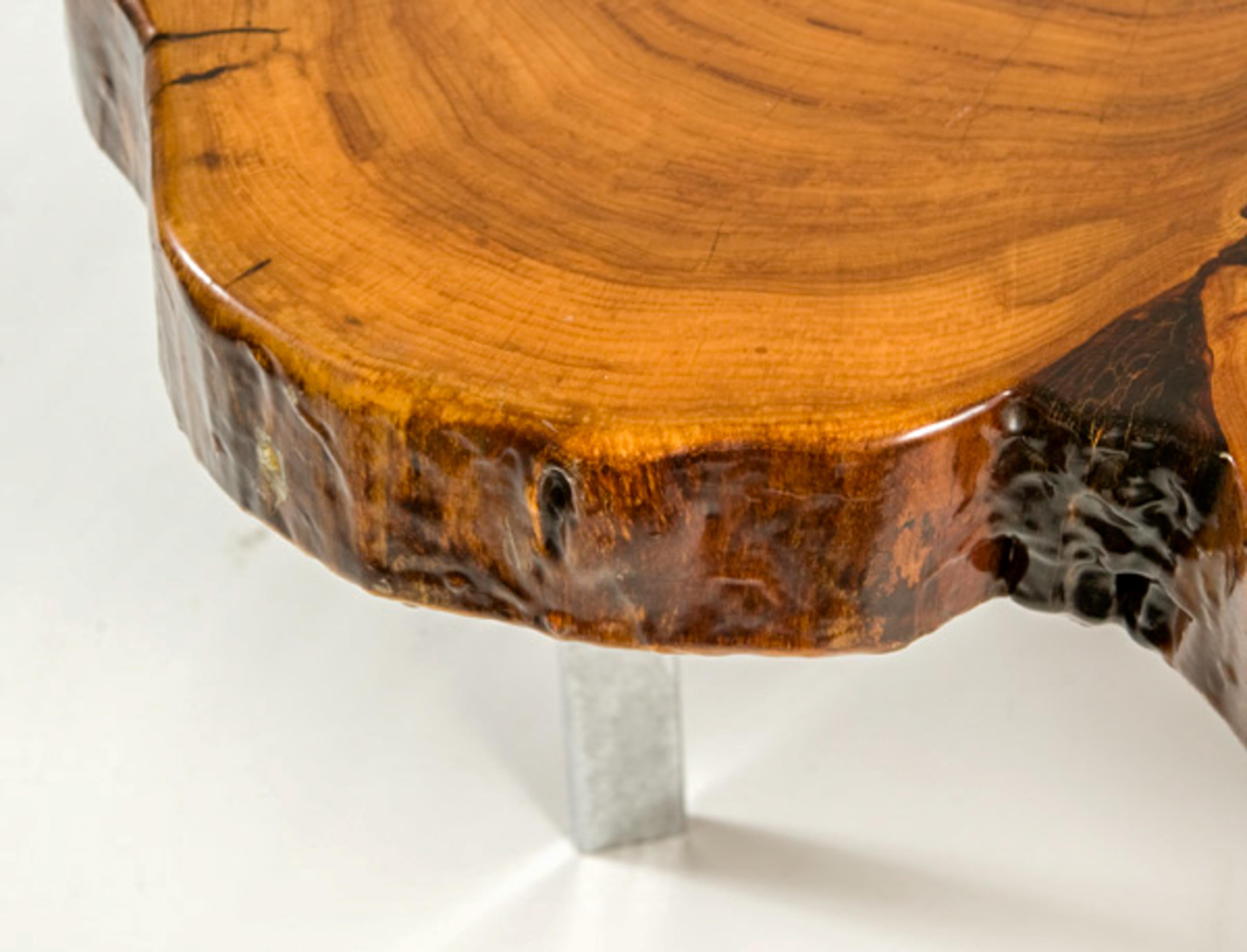 1970s Redwood Slab Coffee Table 1