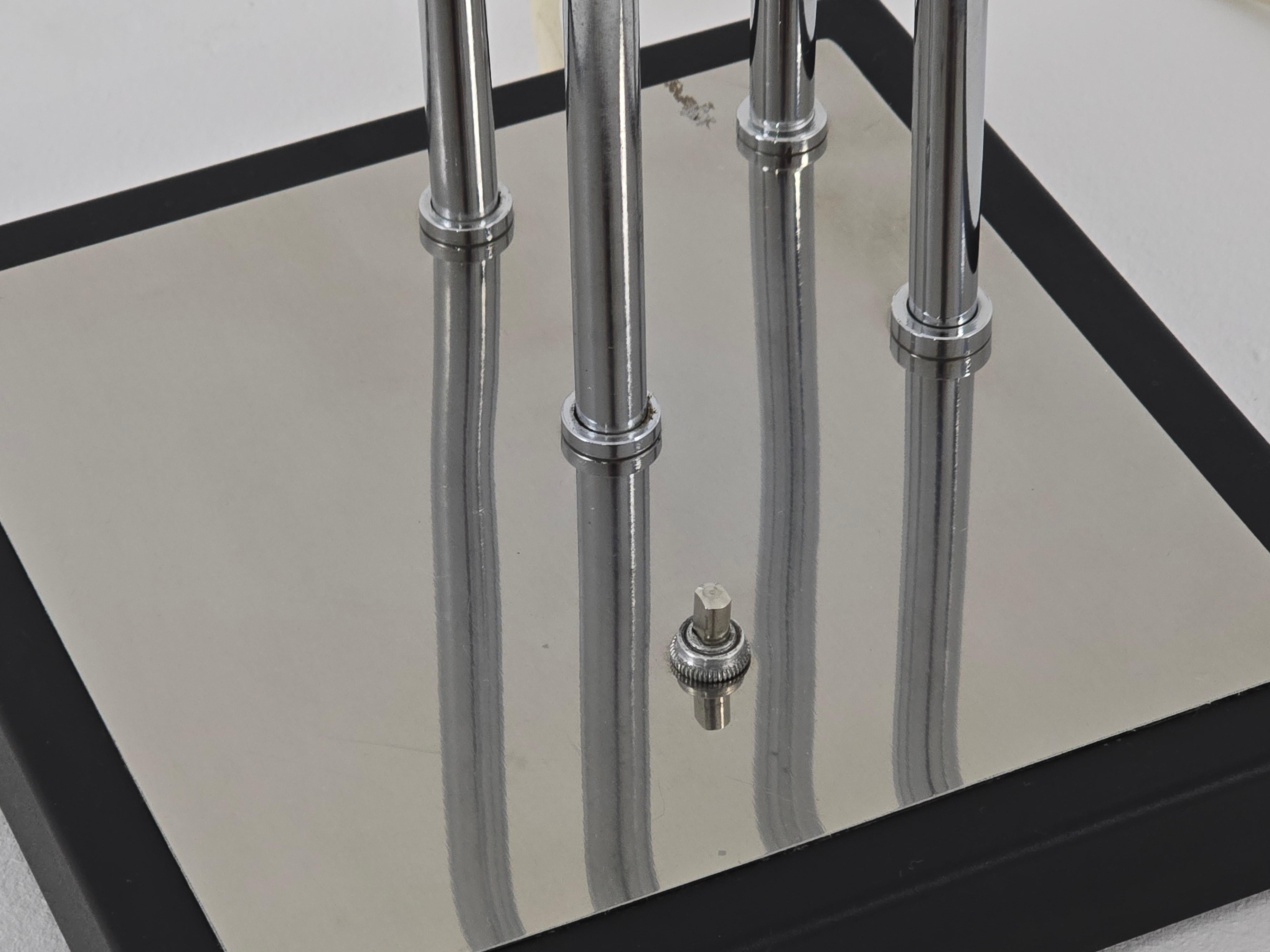 Lámpara de pie Reggiani Cinematic 4 cabezas cromo años 70 , Italia en venta 3