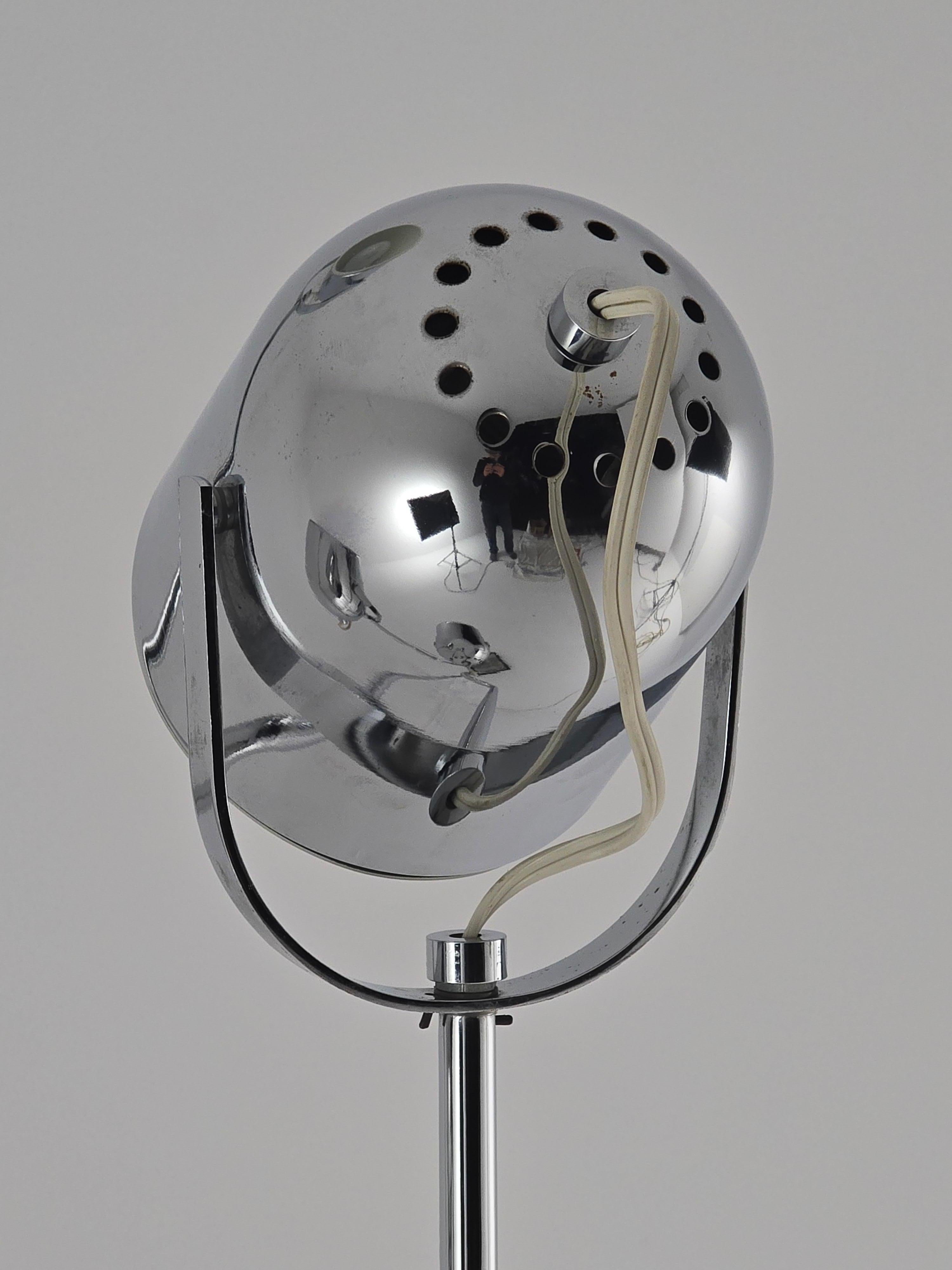 Lámpara de pie Reggiani Cinematic 4 cabezas cromo años 70 , Italia en venta 1