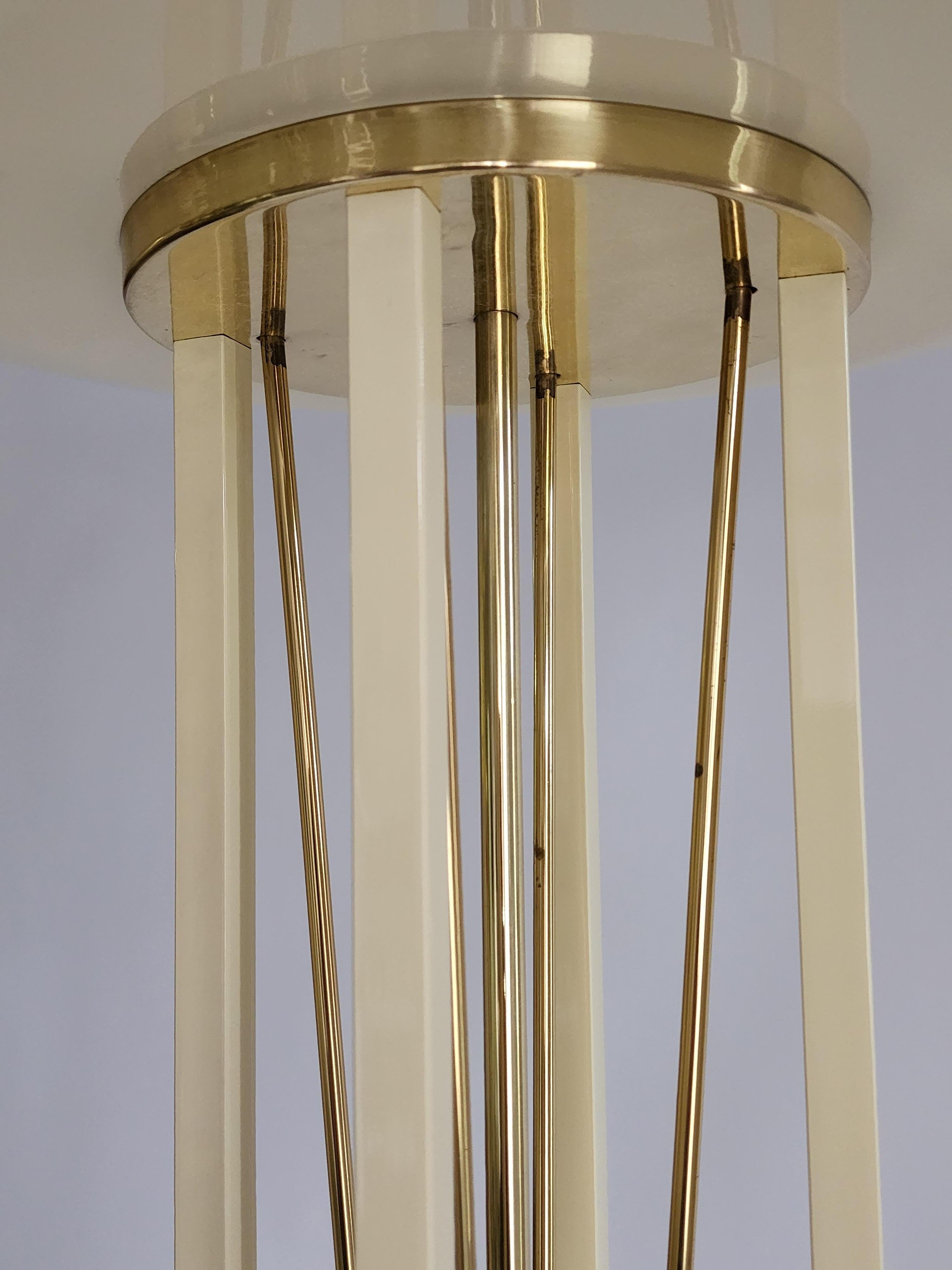 Brass 1970s Reggiani Massive Halogen Torchieres, Italia For Sale