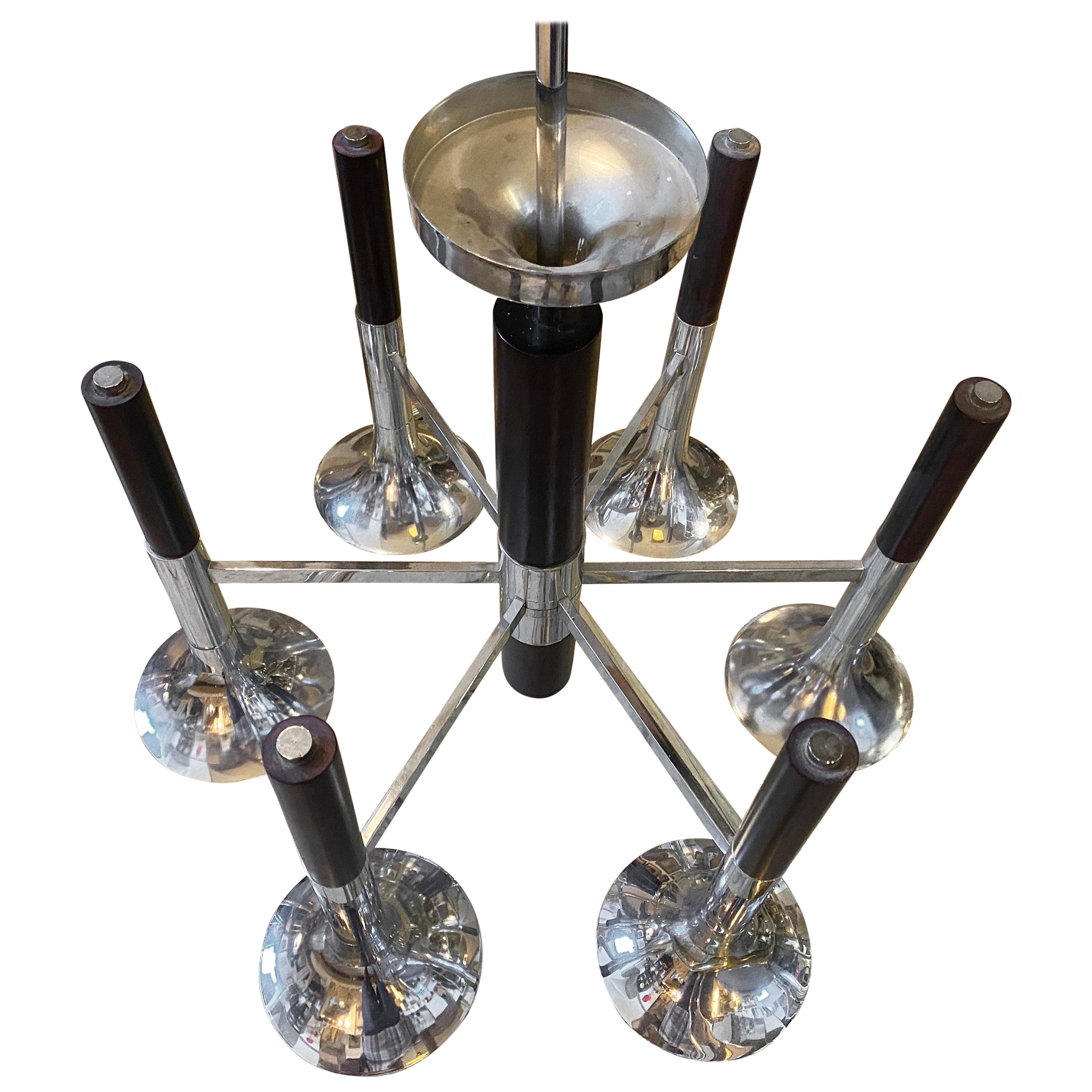 Lampadario italiano A Space Age in stile Reggiani degli anni '70 in vendita