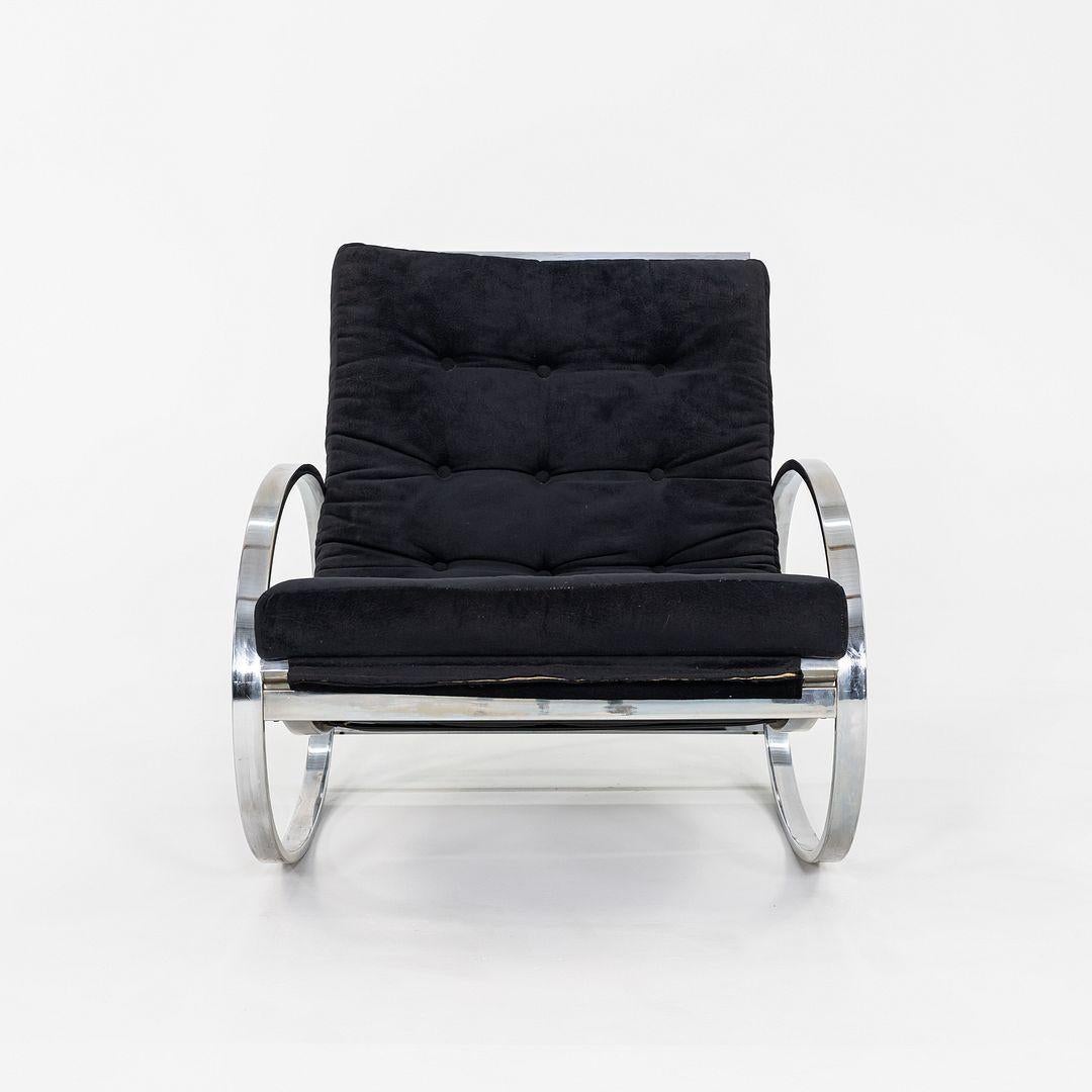 1970er Renato Zevi für Selig Ellipse Loungesessel und Ottomane aus Stahl und Stoff im Zustand „Gut“ im Angebot in Philadelphia, PA