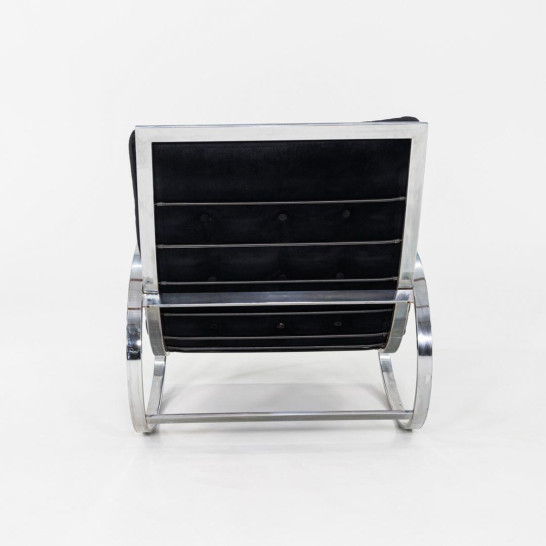 1970er Renato Zevi für Selig Ellipse Loungesessel und Ottomane aus Stahl und Stoff im Angebot 2