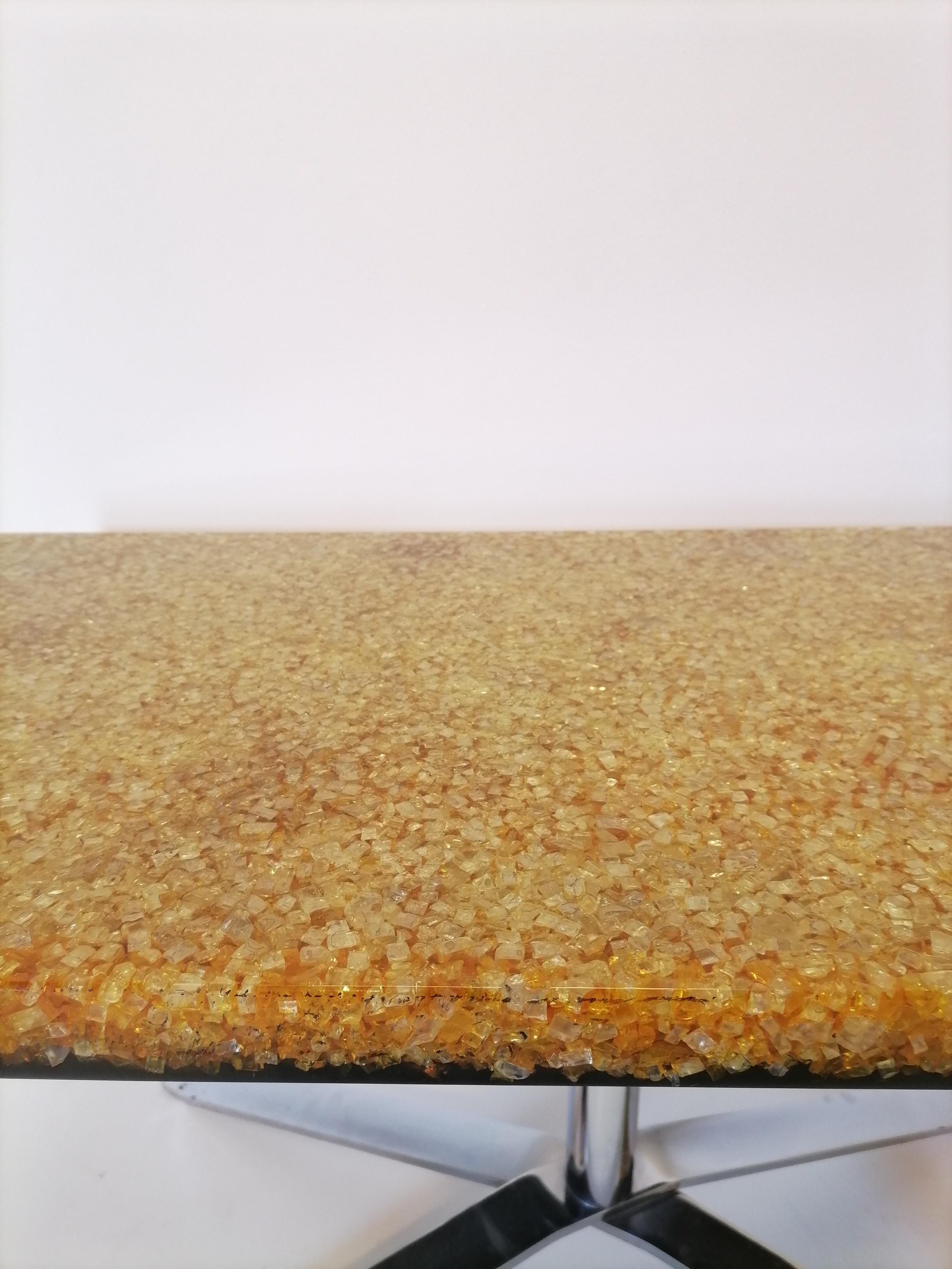 1970s Resin Coffee Table Pierre Giraudon, France In Good Condition In Toulouse, Midi-Pyrénées
