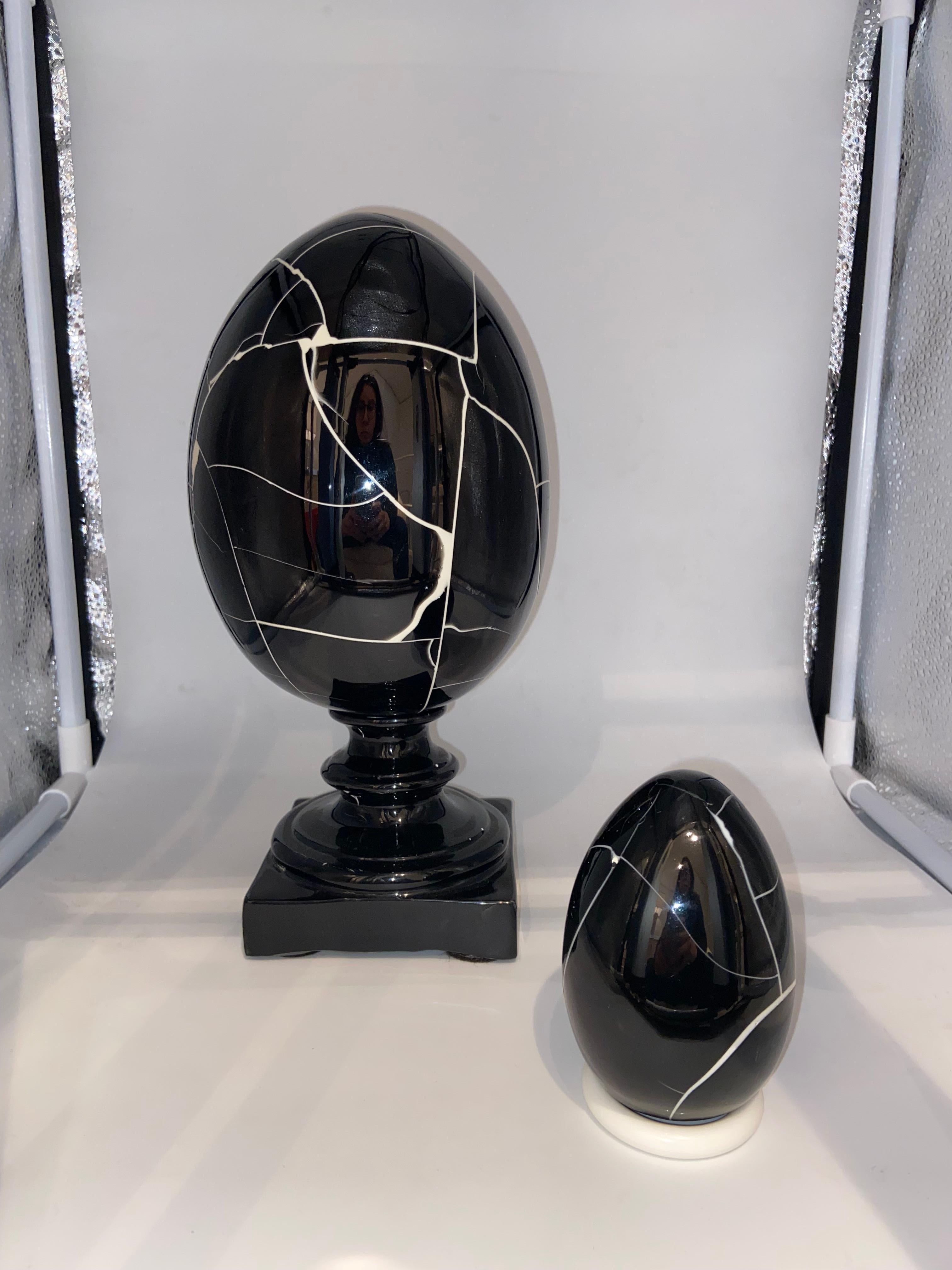 1970er Kunstharz-Eier von Pierre Giraudon  im Angebot 3