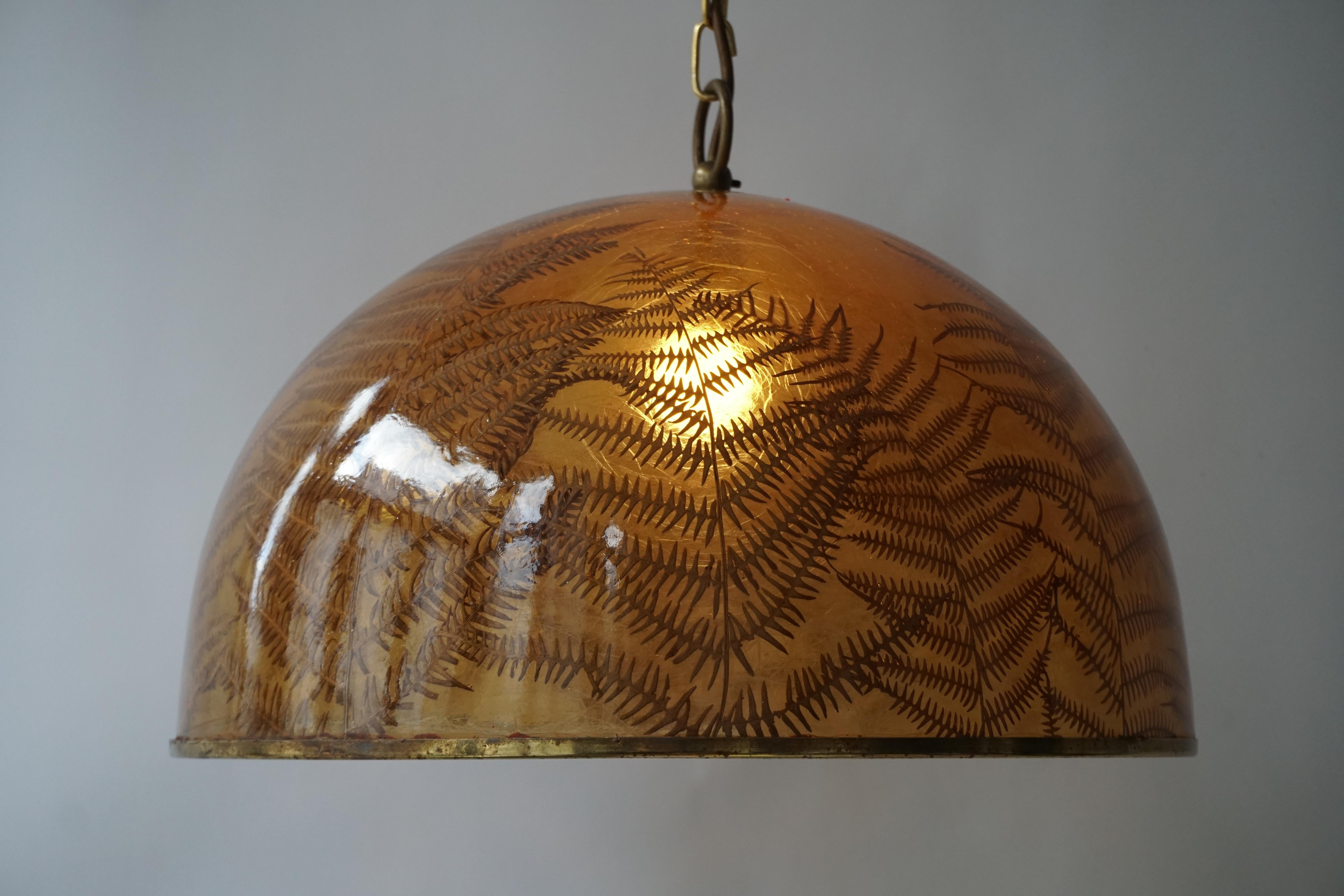 1970s Resin Pendant Lamp For Sale 2
