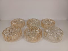 Montures encastrées en verre danois des années 1970 restaurées et Rewire, appliques murales