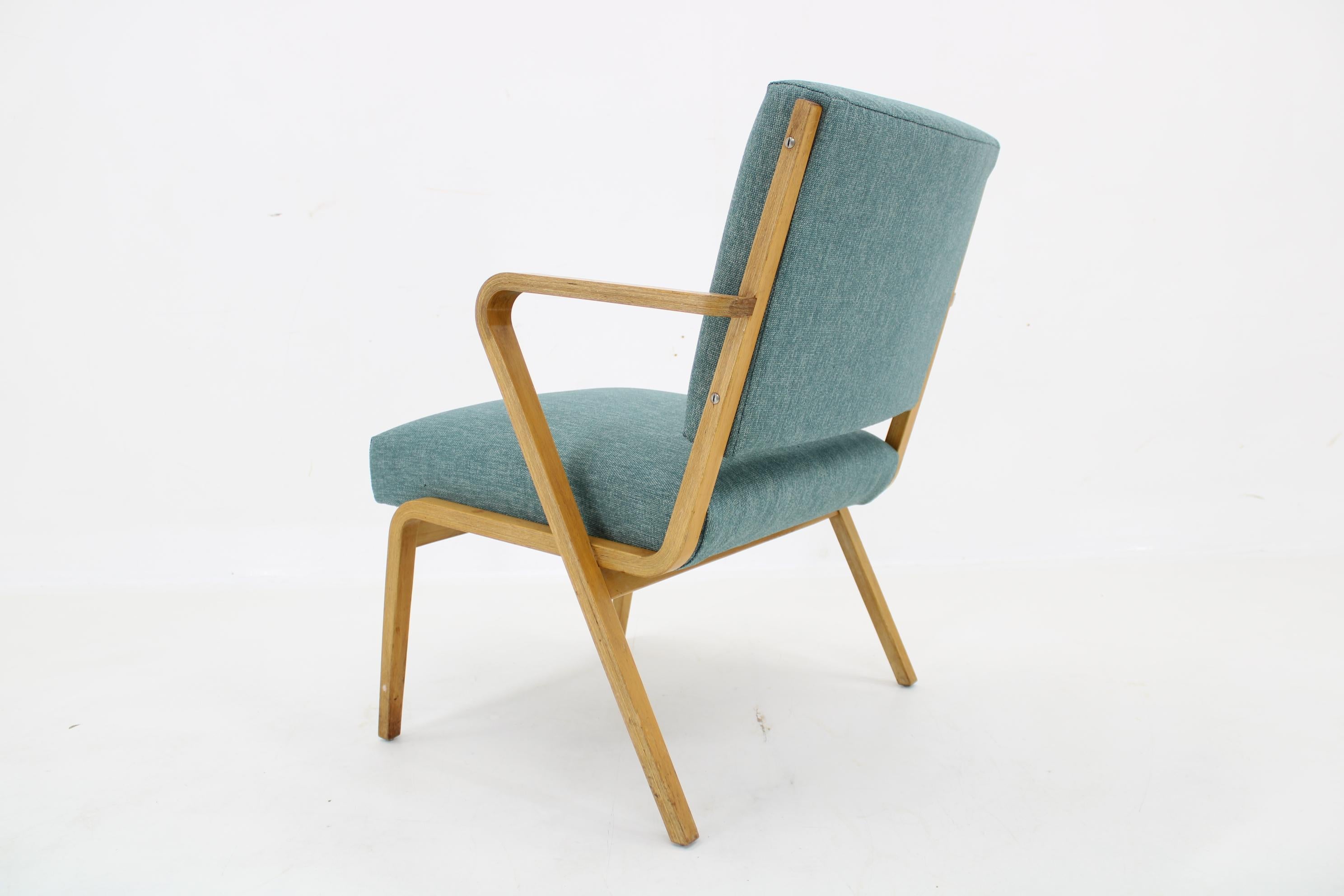 Fabric 1970s Restored Armchair, Czechoslovakia For Sale