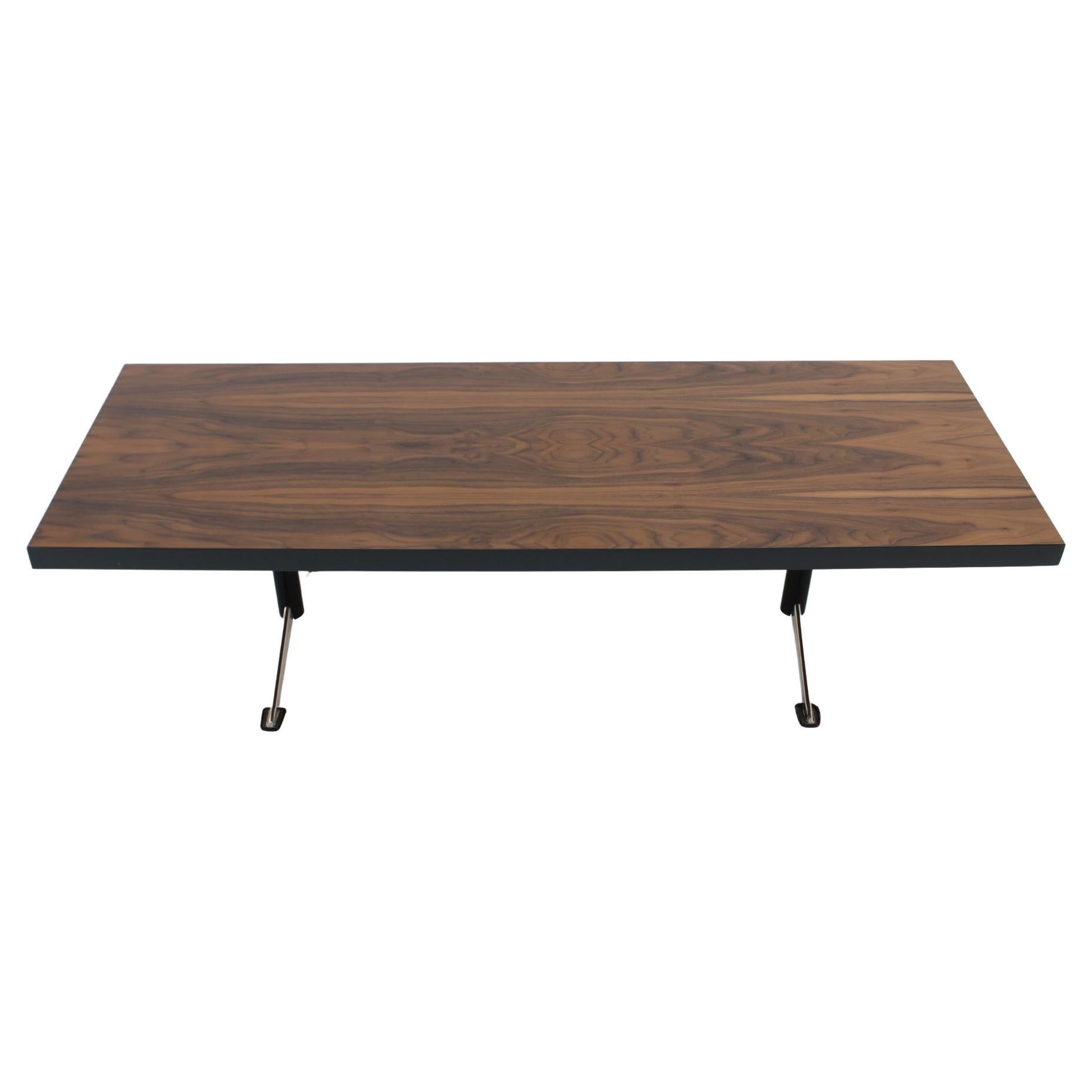 1970s Restored Walnut Coffee Table, Czechoslovakia For Sale